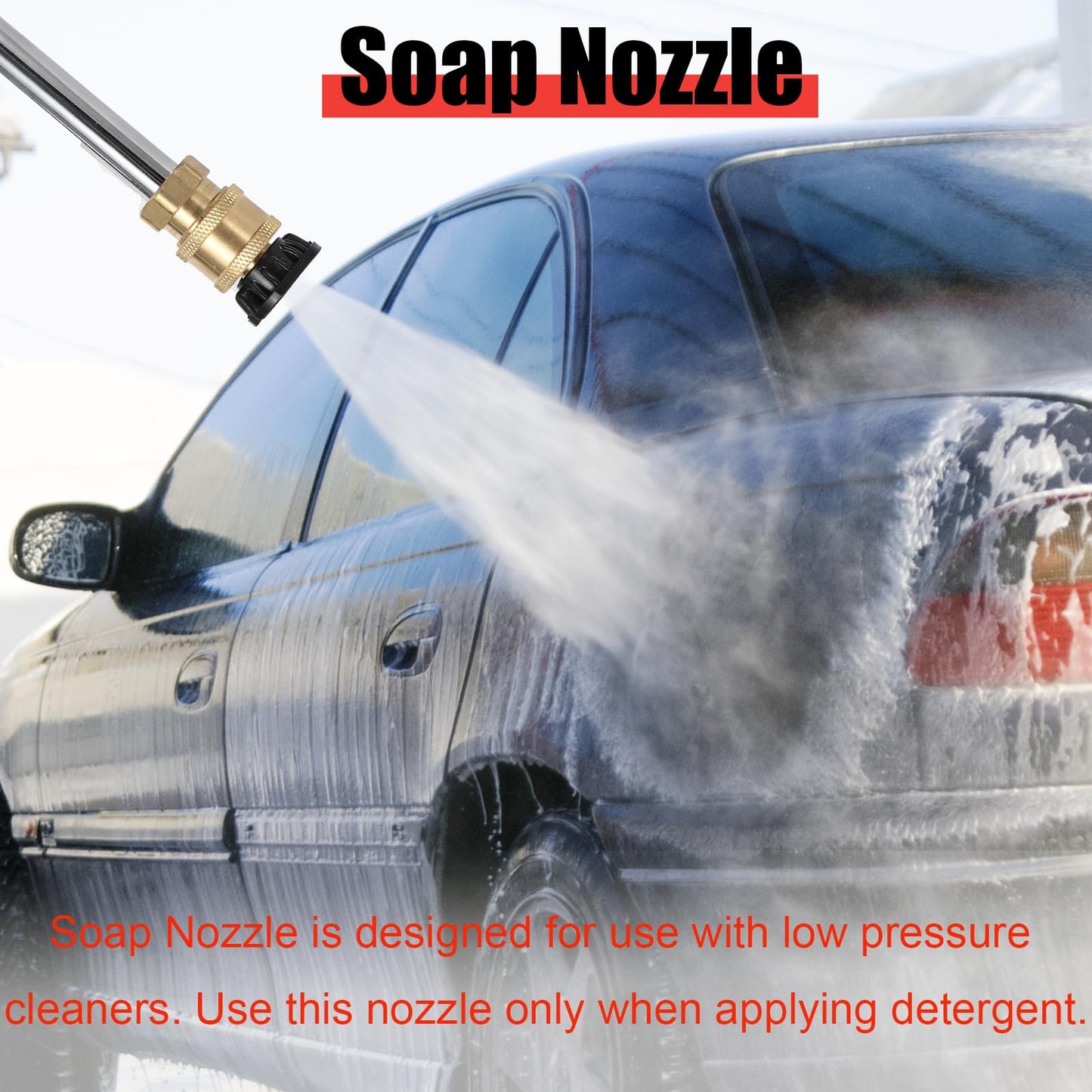 Gas Pressure Washer - 3600 PSI, 2.6 Max GPM, High Pressure Washer with 4 Quick Connect Nozzles & Soap Nozzle, Ideal for Cars, Fences, Driveways, Homes, Patios, and Furniture