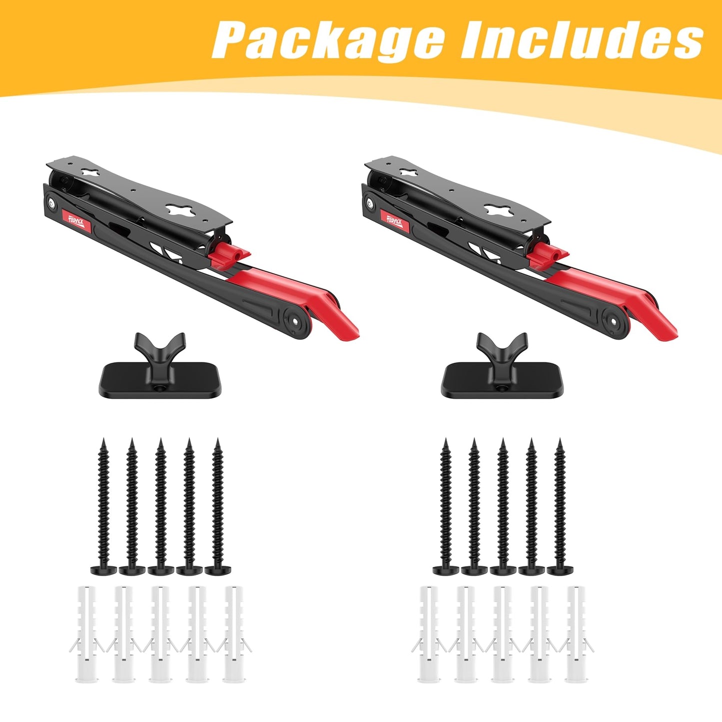 TORACK BIKEPAL Space Saving Wall Mounted Swivel Bike Racks, Vertical Bike Wall Hangers for Garage Storage Solution (2 Pack)
