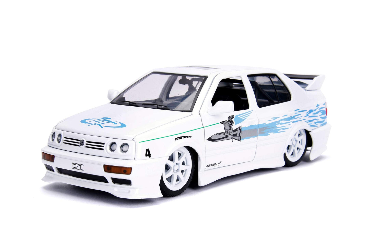 Jada Toys Fast & Furious 1:24 Jesse's Volkswagen Jetta Die-cast Car, Toys for Kids and Adults, White (99591W)