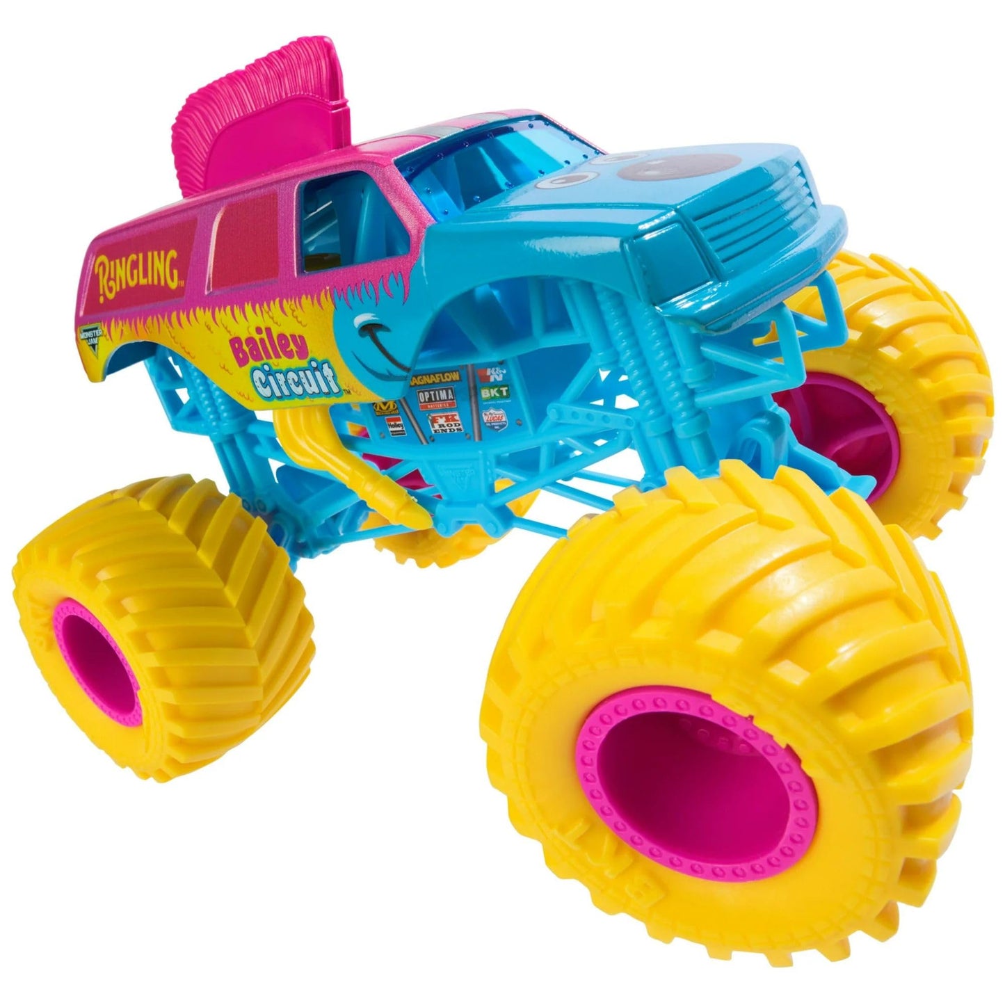 Monster Jam, Official Ringling Bailey Circuit Monster Truck, Collector Die-Cast Vehicle, 1:24 Scale, Kids’ Toys for Boys and Girls Aged 3 and up
