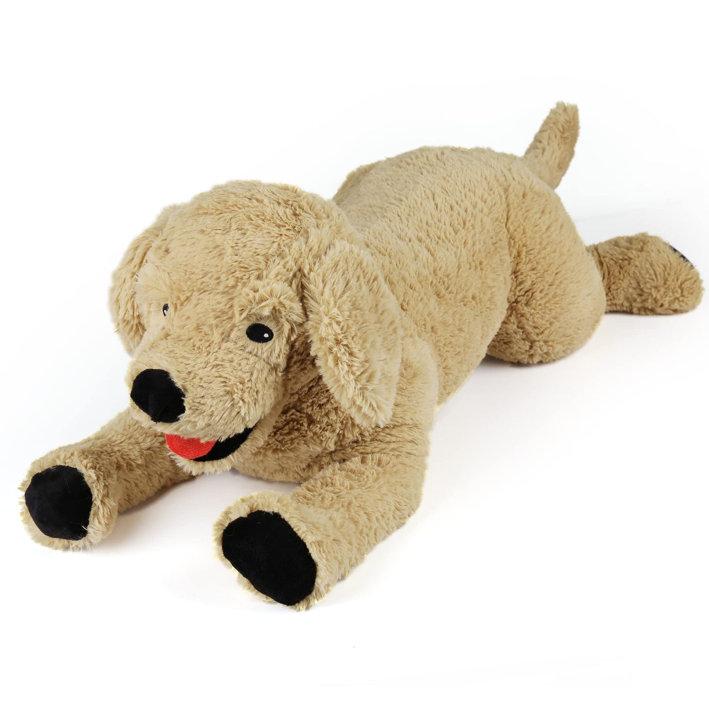 LotFancy Dog Stuffed Animals, 26'' Cuddly Golden Retriever Stuffed Animals, Dog Plush Toy, Large Stuffed Dogs for Birthday, Beige