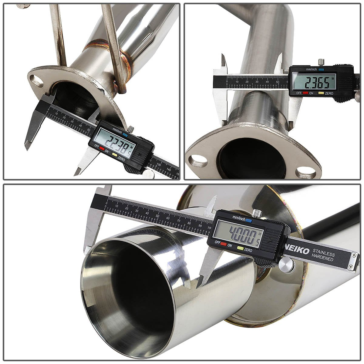 DNA MOTORING CBE-HC01DX-NRT Muffler CatBack Exhaust System [Compatible with 01-05 Honda Civic DX LX 2DR/4DR]