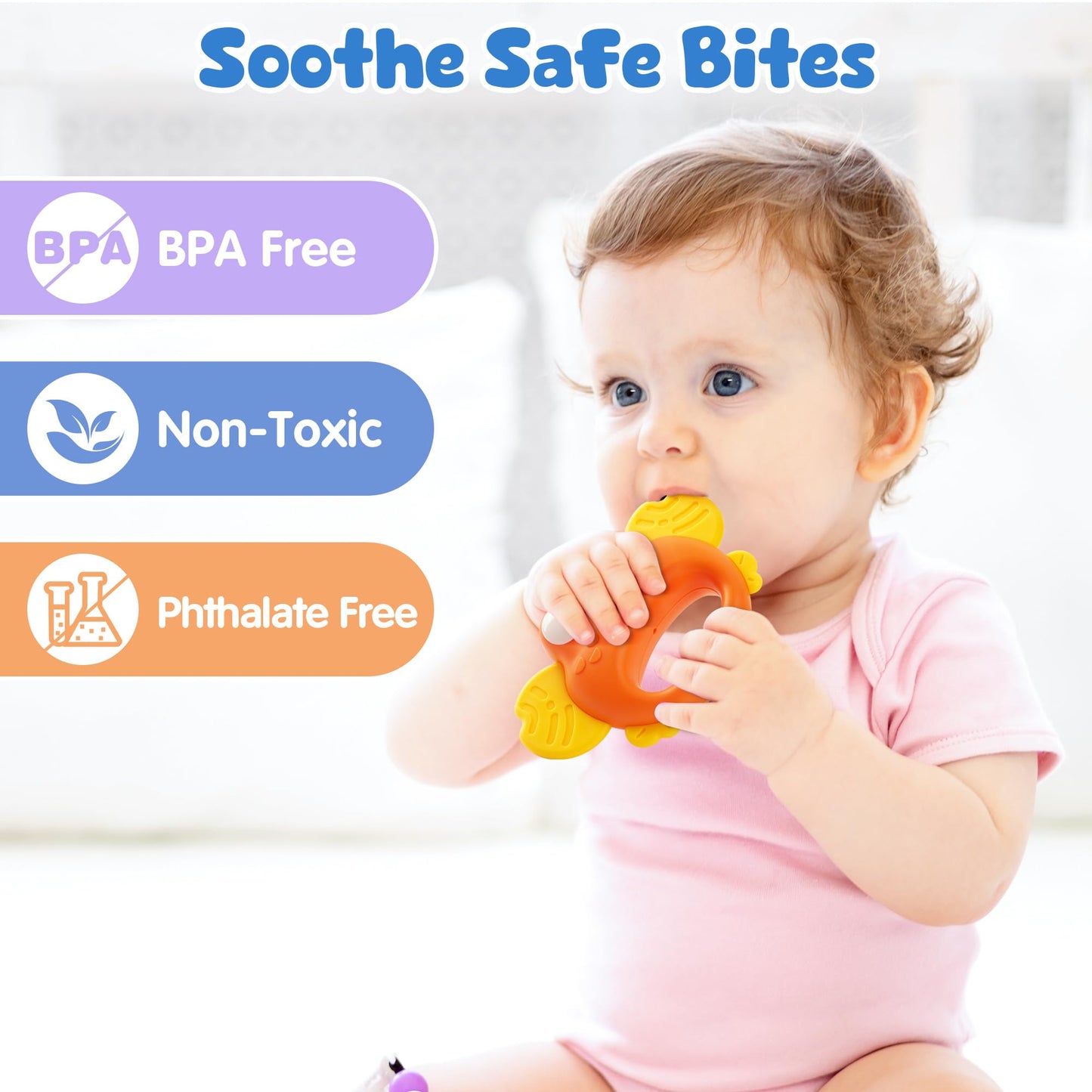 Vanmor Baby Rattles 0-6 Months | Sensory Toys for Infants 6-12 Month, Wrist Rattle Socks, Foot Finder & Teething Toys | Teether Grasping Shaker for Newborn, Must Haves Montessori Baby Shower Gifts