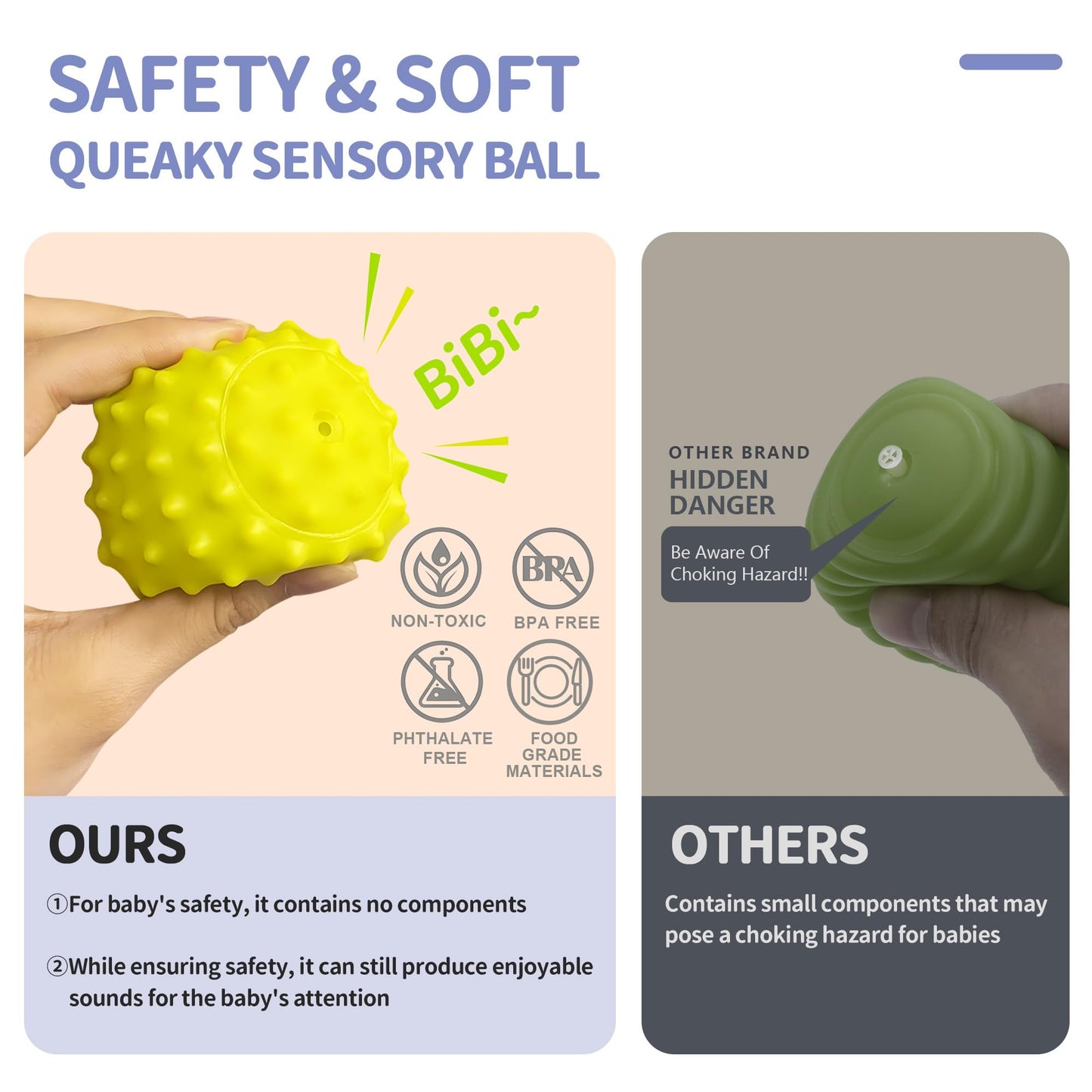 Montessori Toys Bundle: Sensory Balls (Textured) + Baby Pop Up Toy with Music, Hand Catching Balls & Rattle, Cause and Effect Animal Toy, Educational Gifts for Babies 3-12 Months & Toddlers 1-3