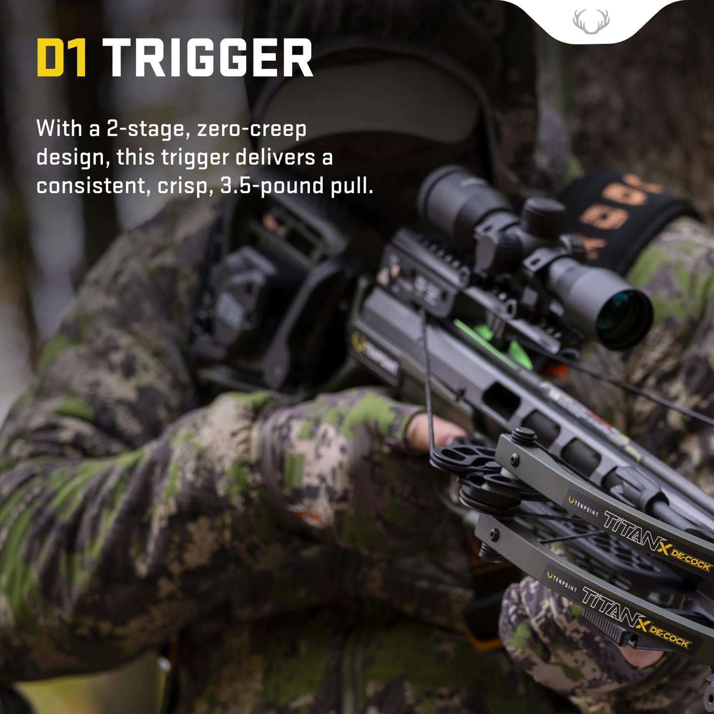 TenPoint Titan X De-Cock, Vektra - 400 FPS - Our #1-Selling Crossbow - Equipped with Pro-View 400 Lighted Scope + ACUdraw De-Cock System