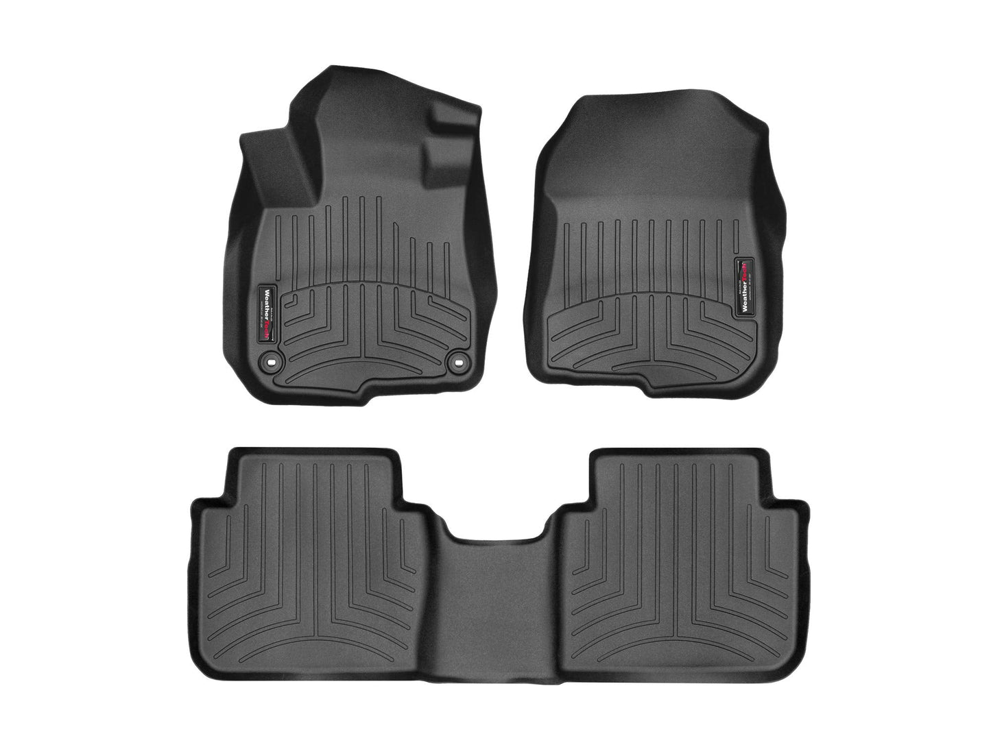 WeatherTech Custom Fit FloorLiners for Honda CR-V, CR-V Hybrid, 1st & 2nd Row (441110-1-2), Black