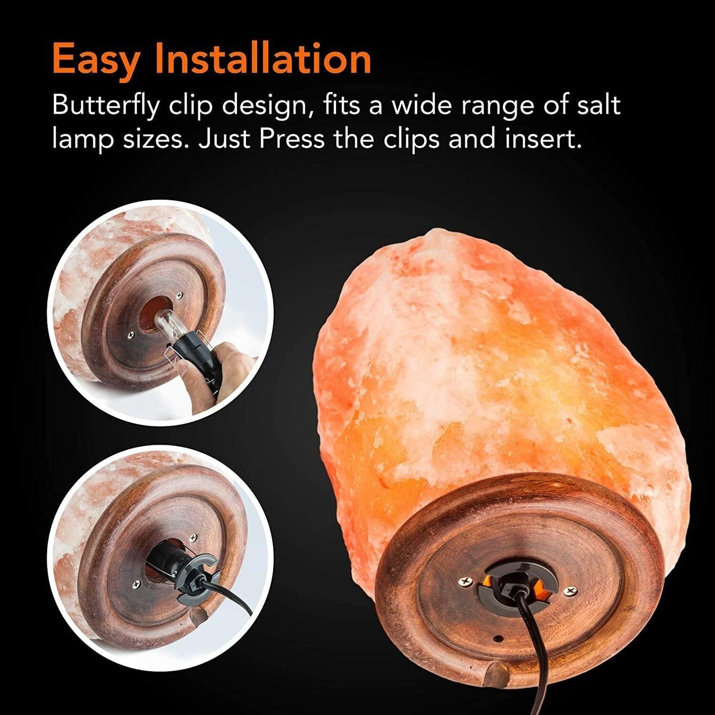 SureSave Himalayan Salt Lamp Cord with Dimmer Switch Original Replacement Cord for Salt Rock Lamps UL Certified 6 ft (6 feet - 100 Pack)