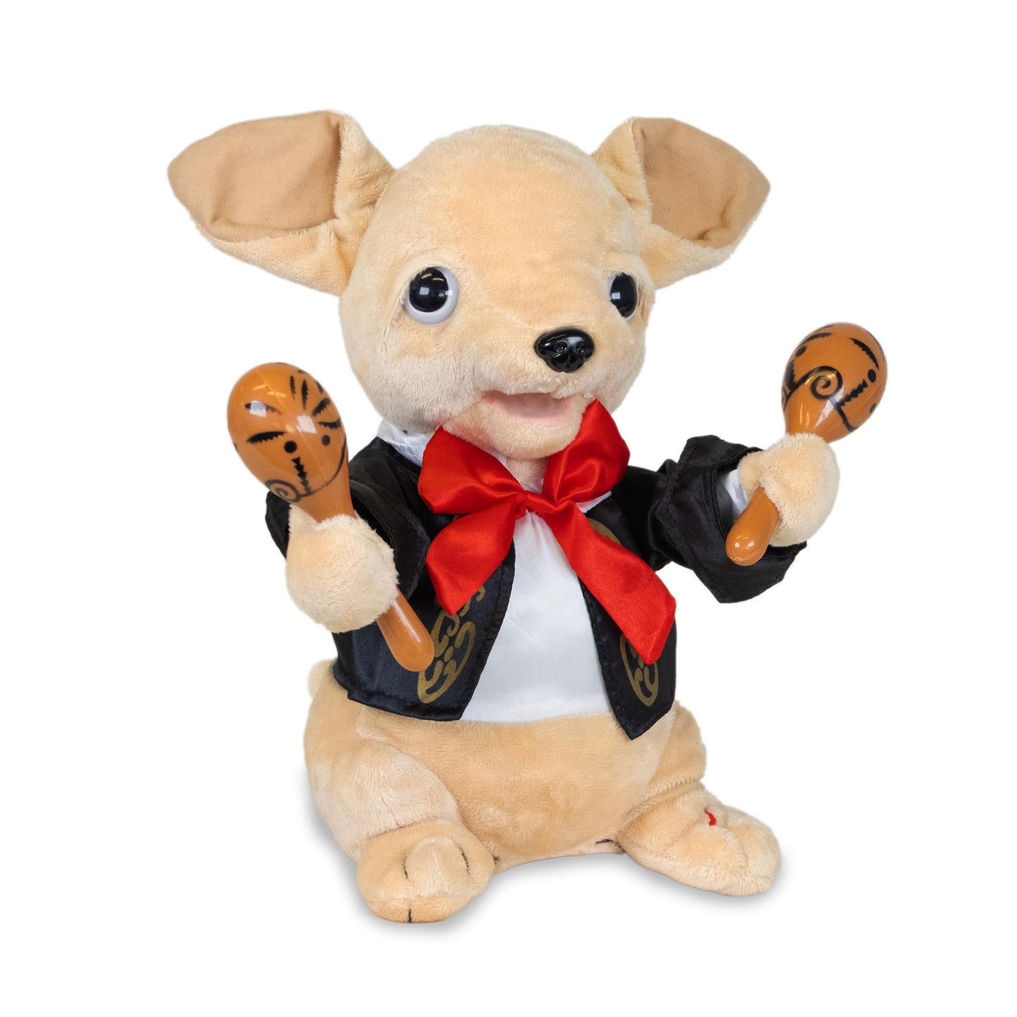 Cuddle Barn Chuey Bamba 12" Singing Chihuahua Animated Plush Toy, Shakes Maracas to La Bamba | Cinco de Mayo Party Gift | Great for Birthdays & Celebrations | Fun Toy for Kids, Adults
