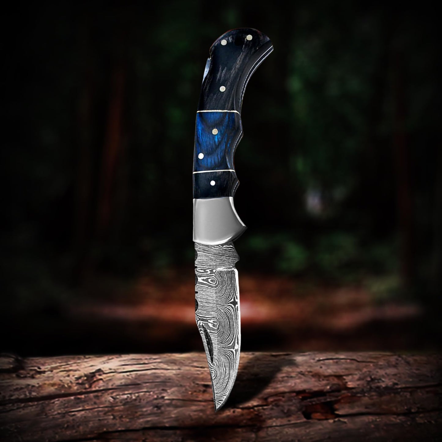 Set of 10 - Personalized Damascus Pocket Knife for Groomsmen -With Leather Sheaths - Custom Engraved Pocket Knives | Groomsman Gifts for Wedding, Groomsmen Proposal Gifts