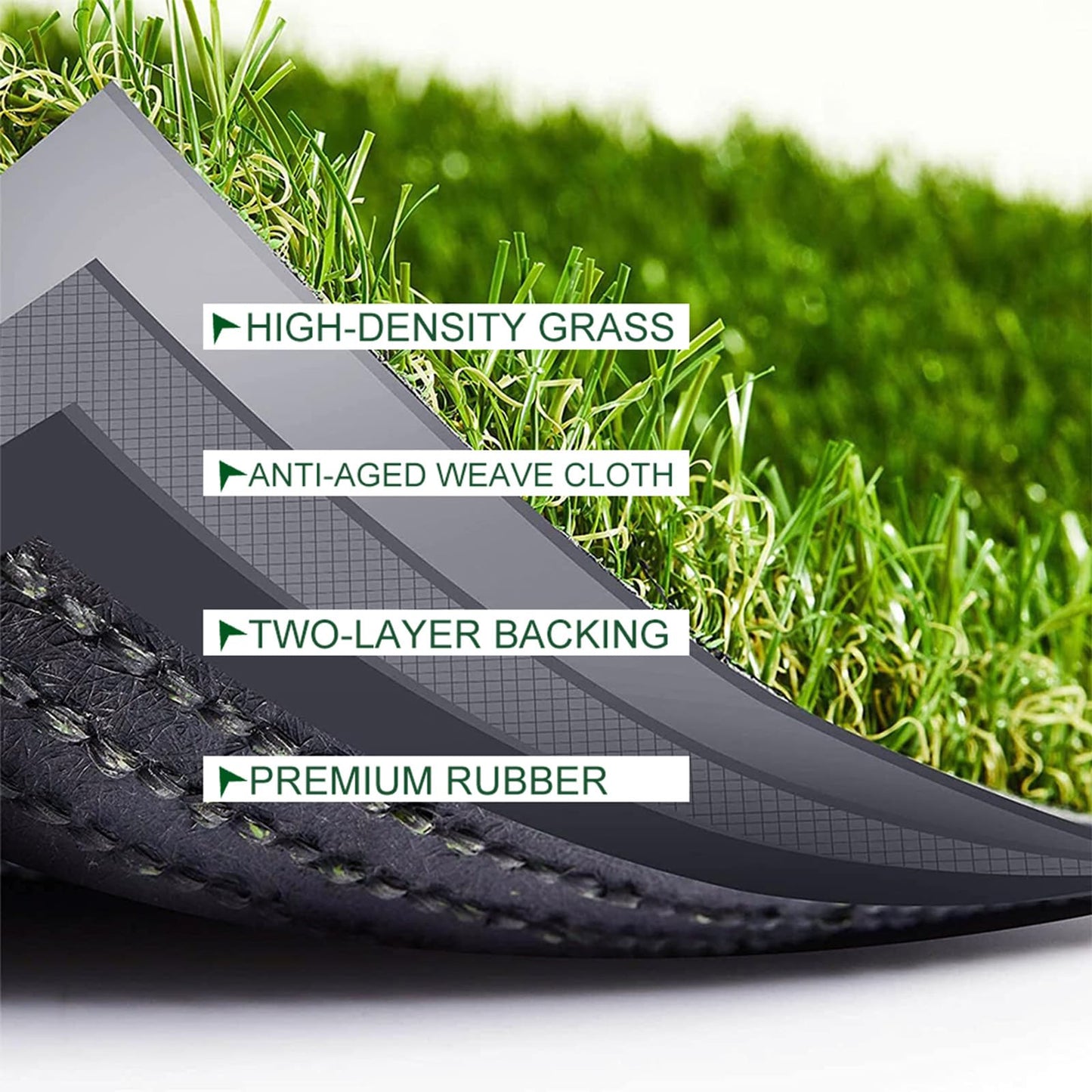 NINXANG Artificial Grass Rug 1FTx41FT(41 Square FT) Fake Grass Pet Dog Mat Pad with Drain Holes Realistic Indoor Outdoor Astroturf Garden Lawn Landscape Patio Synthetic Turf Mat Thick Faux Grass