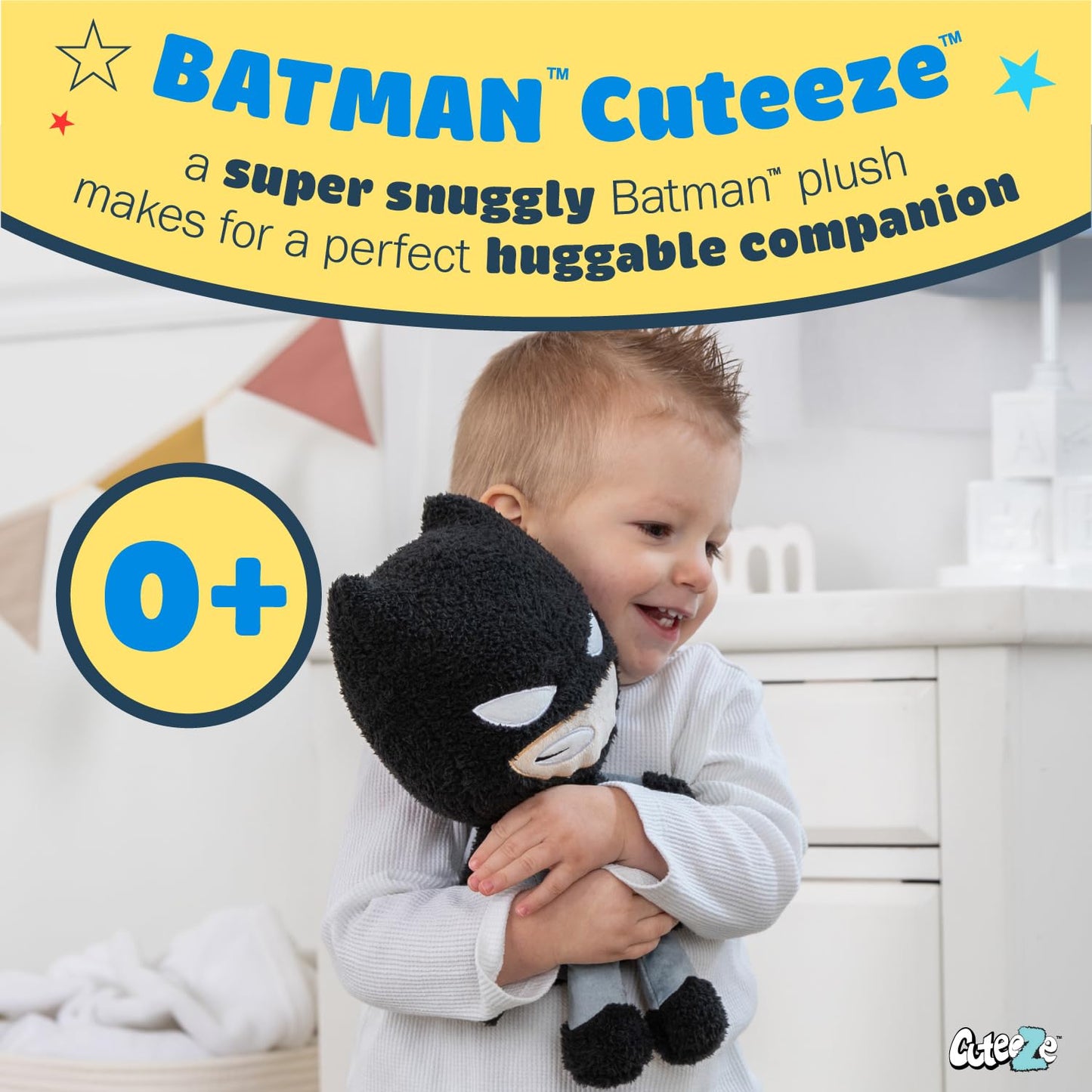 Kids Preferred WB DC Batman Cuteeze Extra Soft Plush Stuffed Superhero Toy for Baby and Toddler Boys and Girls – 12 Inch Size