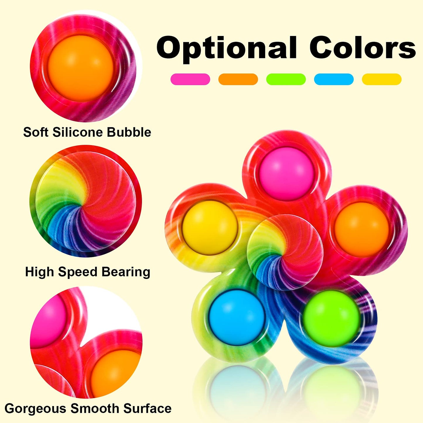 SCIONE Fidget Toys 11 Pack,Fidget Spinners Pack Gift for Kids -Pop Fidget Toys Bulk Party Favors-ADHD Anxiety Sensory Toys Stress Relief Reducer Fidgets Hand Spinner Finger Bearing Toys for Boy/Girls