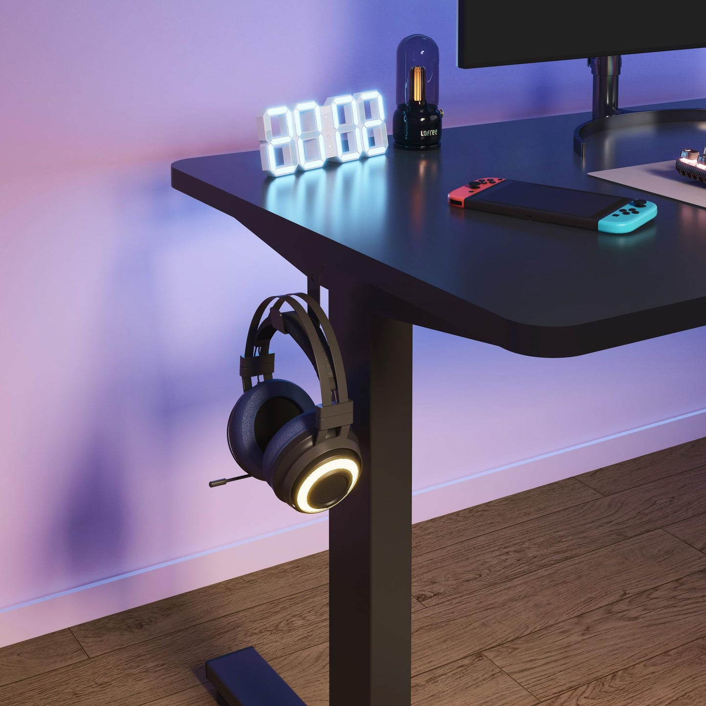 FLEXISPOT EN1 Height Adjustable Standing Desk Frame with Memory Controller, Electric Sit Stand Desk Base for Home and Office (Black Frame Only)