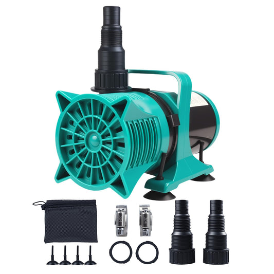 Shcazhcx 100W 1800GPH Submersible Pond Pump, Ultra Quiet & Energy Efficient Water Pump, 20FT Cord, 14FT Lift, Multi-Angle Nozzle for Koi Pond, Fountain, Waterfall, Aquarium, Garden Use, UL Listed