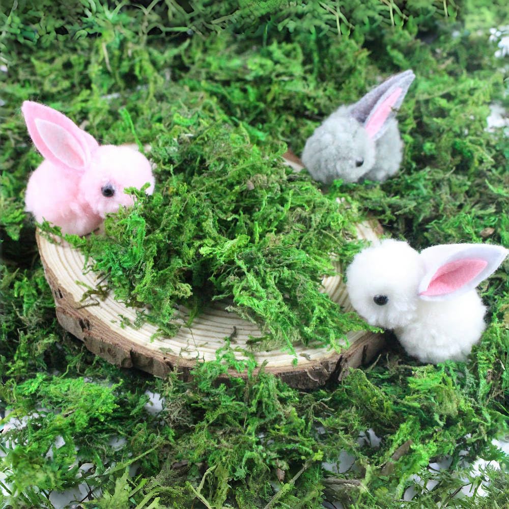 YGbridge 30 Pcs Mini Plush Easter Bunny Animals, Miniature Stuffed Rabbit, Soft Tiny Stuffed Animals Easter Bunnies Plush Rabbit for Easter Basket Stuffers, DIY Hair Clips (30)
