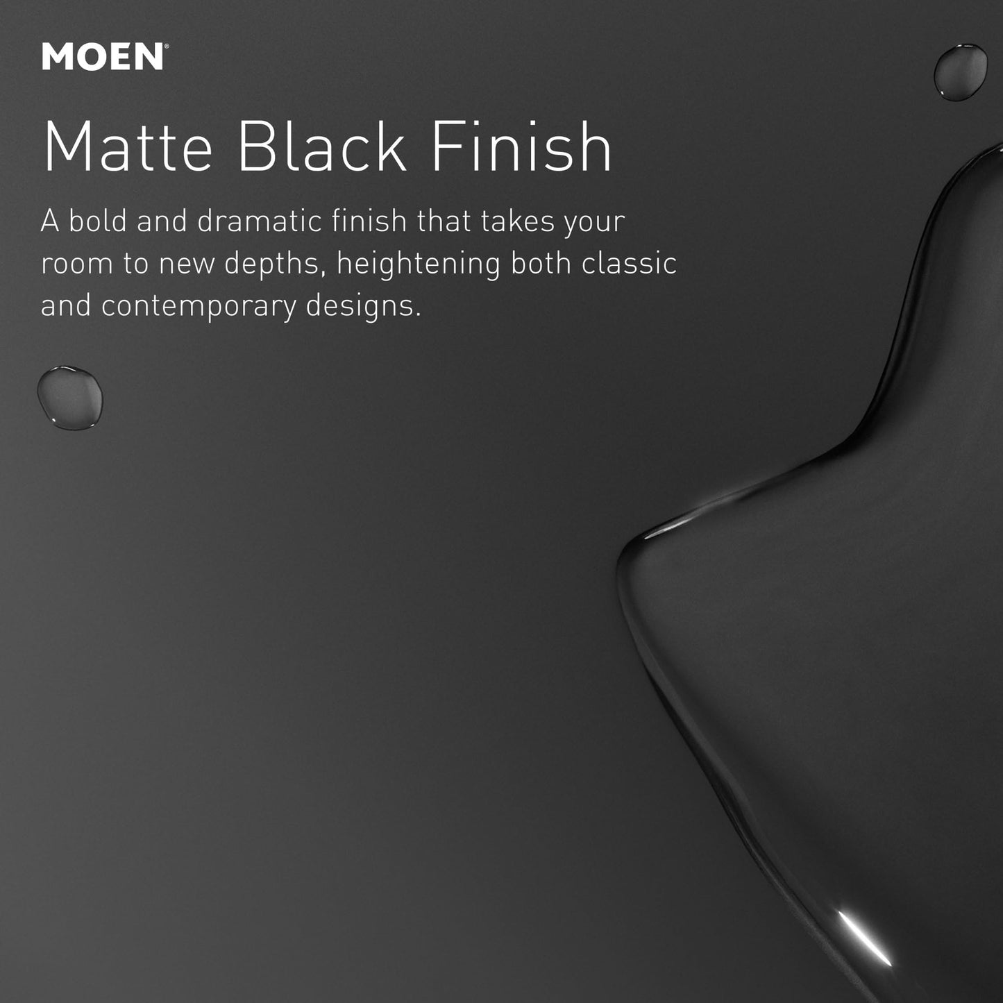 Moen Adler Matte Black One-Handle High Arc Kitchen Sink Faucet with Power Clean, Modern Kitchen Faucet with Pull Down Sprayer, 87233BL
