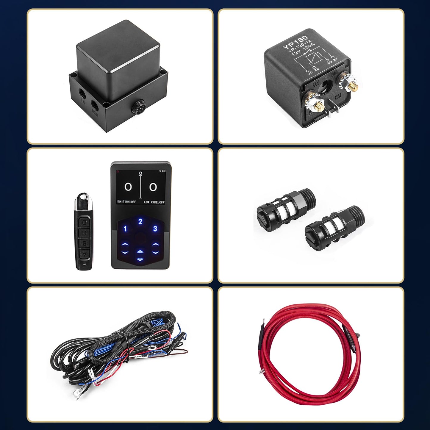 CNWZYMX Top Grade Air Management Air Suspension Electronic Control System Pneumatic Air Lift 3 Preset Memory
