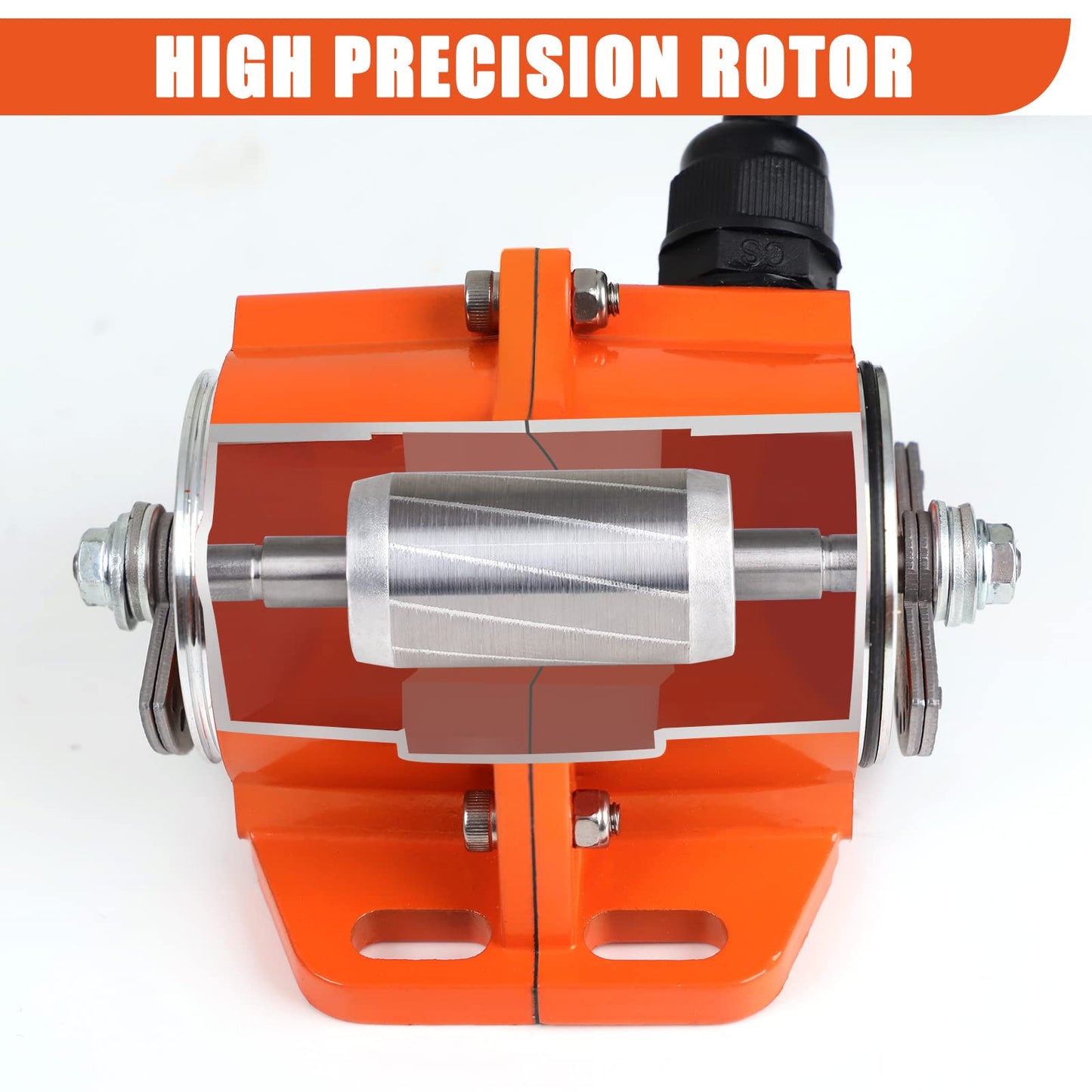 TOAUTO Concrete Vibrator Vibration Motor 30W Single Phase AC 110V 3600rpm Aluminum Alloy Case Vibrating Motor for Shaker Table