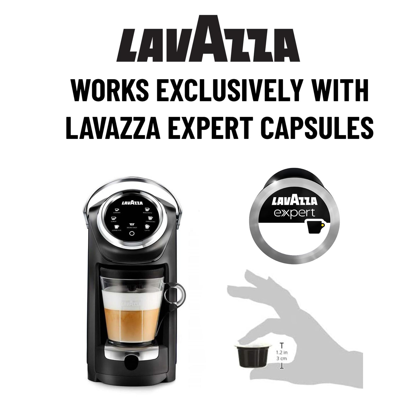 Lavazza Expert Coffee Classy Plus Single Serve ALL-IN-ONE Espresso & Coffee Brewer Machine - LB 400 - (Includes Built-in Milk Vessel/Frother)
