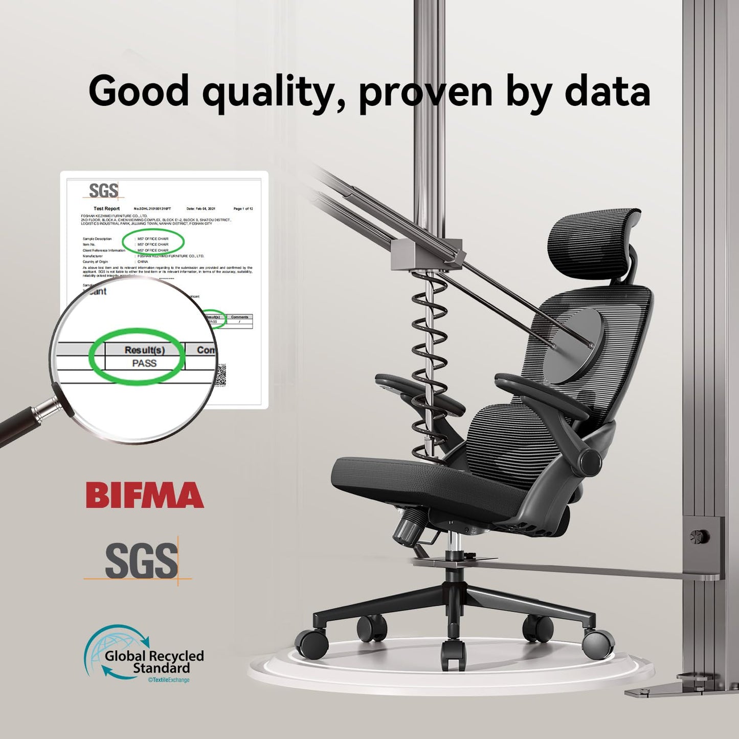 SIHOO Ergonomic Office Chair, Office Chair with Up&Down Lumbar, High Back Home Desk Chair with 3D Armrests, Computer Chair with Adjustable 2D Headrest, Tilt Function Black