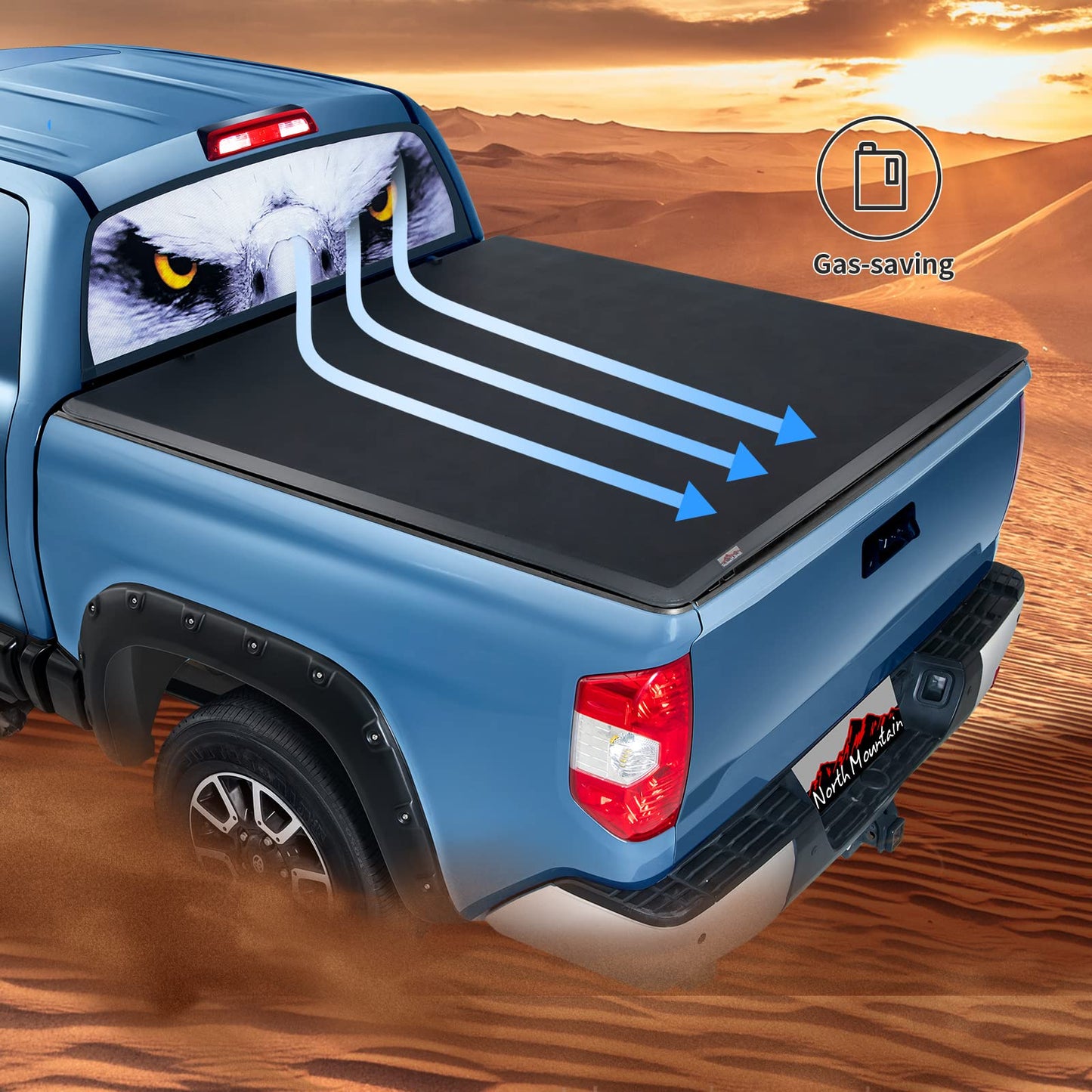 North Mountain Soft Roll Up Tonneau Cover for 2024-2025 Toyota Tacoma 5ft Bed, Compatible with 5ft 2024 2025 Toyota Tacoma Fleetside/Styleside Bed(61"), not for Flareside/Stepside Bed