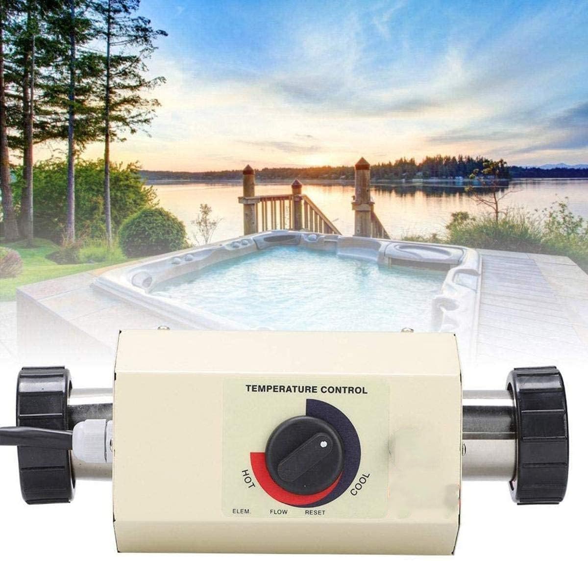AYCHLG Swimming Pool Heat Pump, Electric Swimming Pool Heater for Above Ground Pools, up to 2000gallons, Max Output 12000BTU/hr, Heat Exchanger,110V~120V/60Hz No Plug