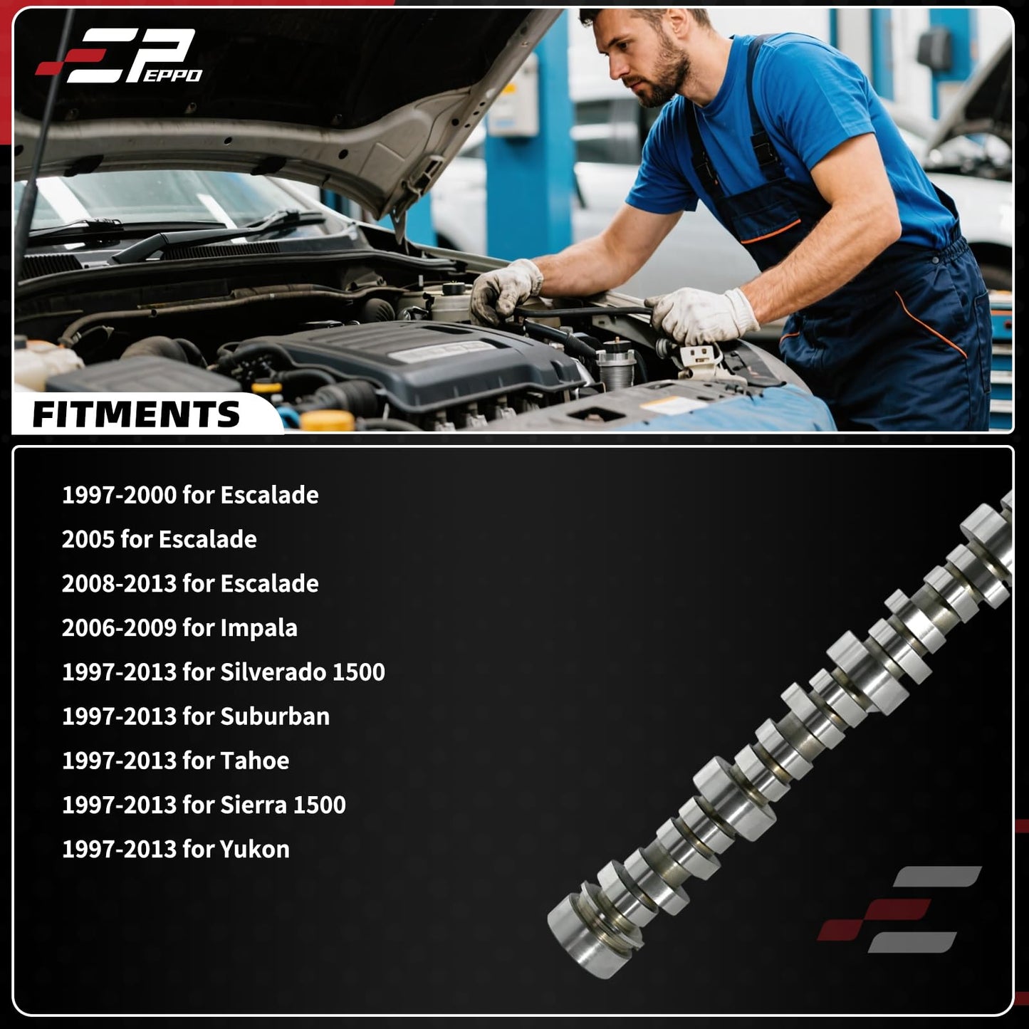 Sloppy Mechanics Stage 2 Cam Springs Lifters Kit E-1840-P, PAC-1218, 12482063 For Escalade 05 97-00 08-13, for Impala Silverado Suburban Tahoe Sierra Yukon1997-2013