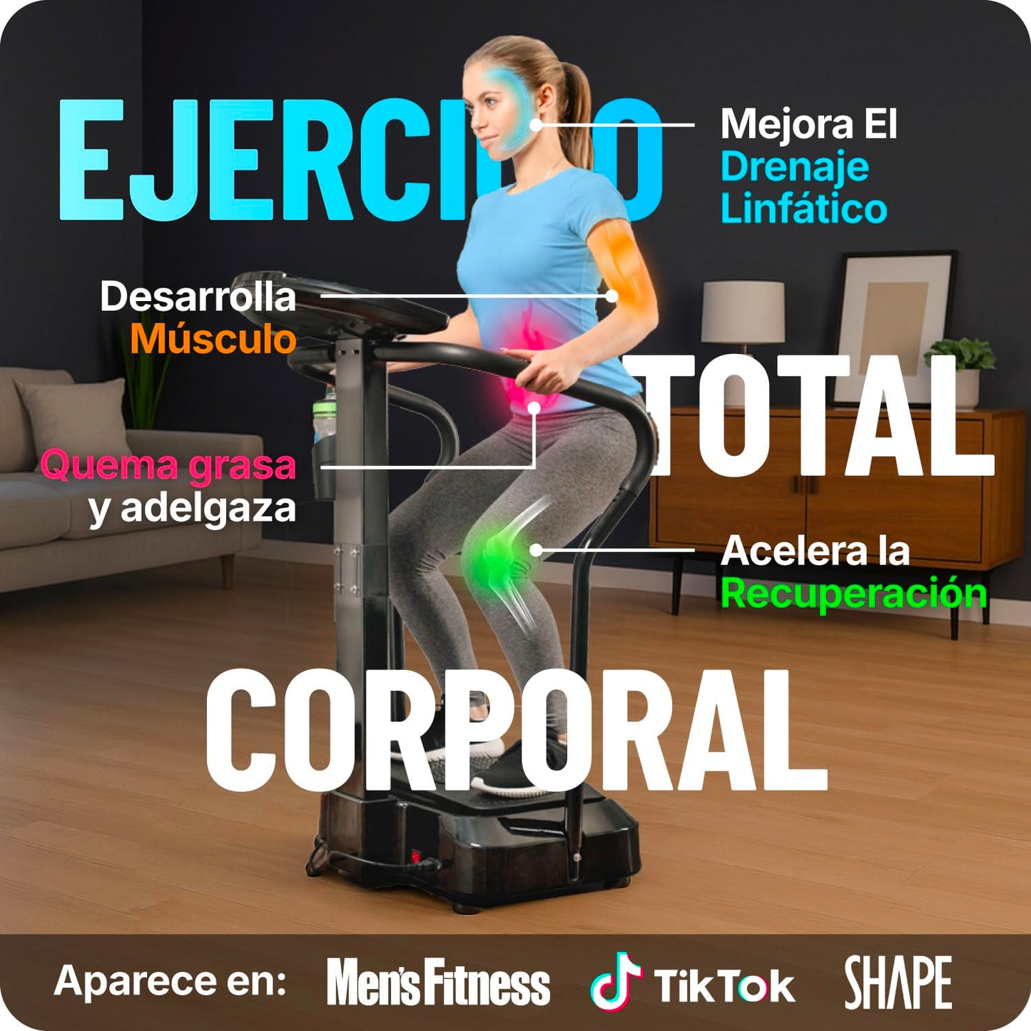 Bluefin Fitness Vibration Platform | Pro Model | Upgraded Design with Silent Motors and Built in Speakers