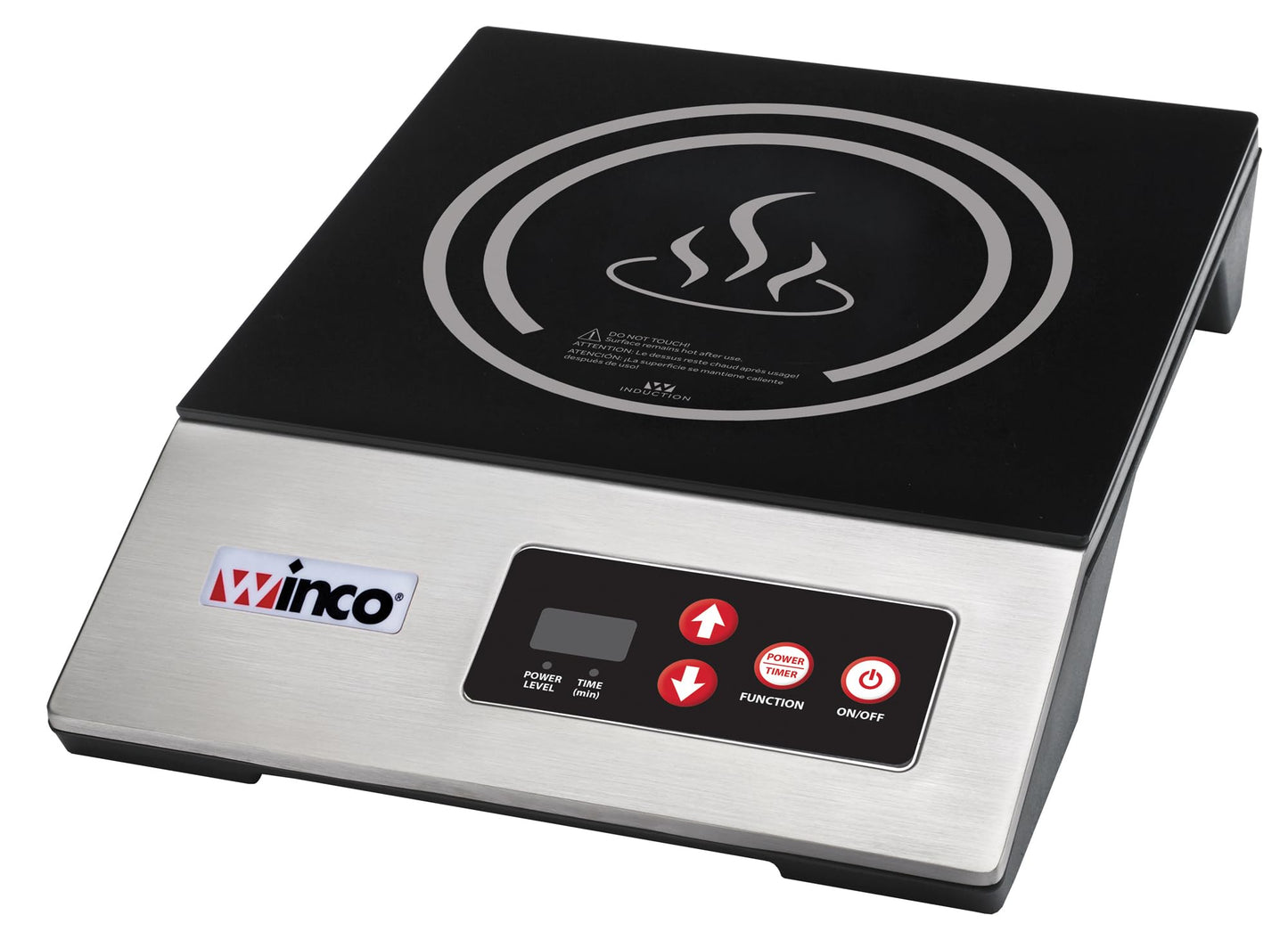 Winco EIC-400E Commercial-Grade Portable Induction Cooktop Burner, 1800 W, 120V