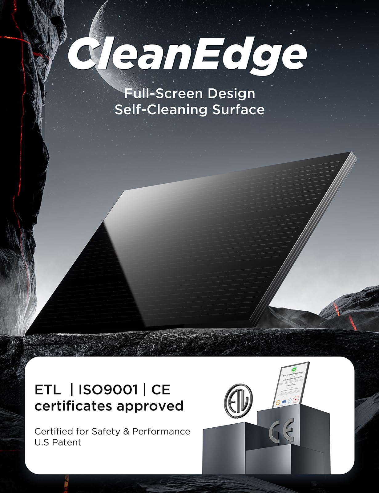 STAR 870 Watt Solar Panel, 2PCS 435W 48V/24V Solar Panels with Full-Screen Design & Maintenance-Free, 25% High-Efficiency Monocrystalline, Reliable Power for RV, Marine, Roof, Home, and Off-Grid