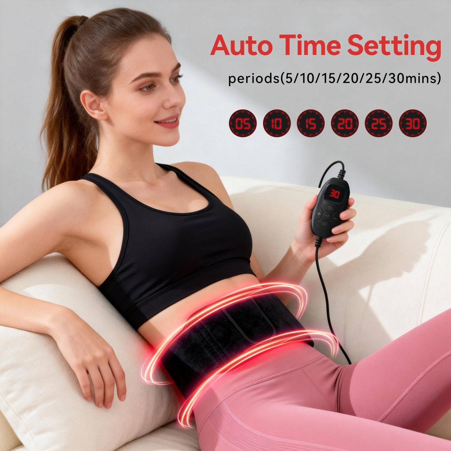 Red LED Light Therapy Belt for Body,600 High-Density LEDs Red Light Therapy,Infrared Light Therapy Wrap