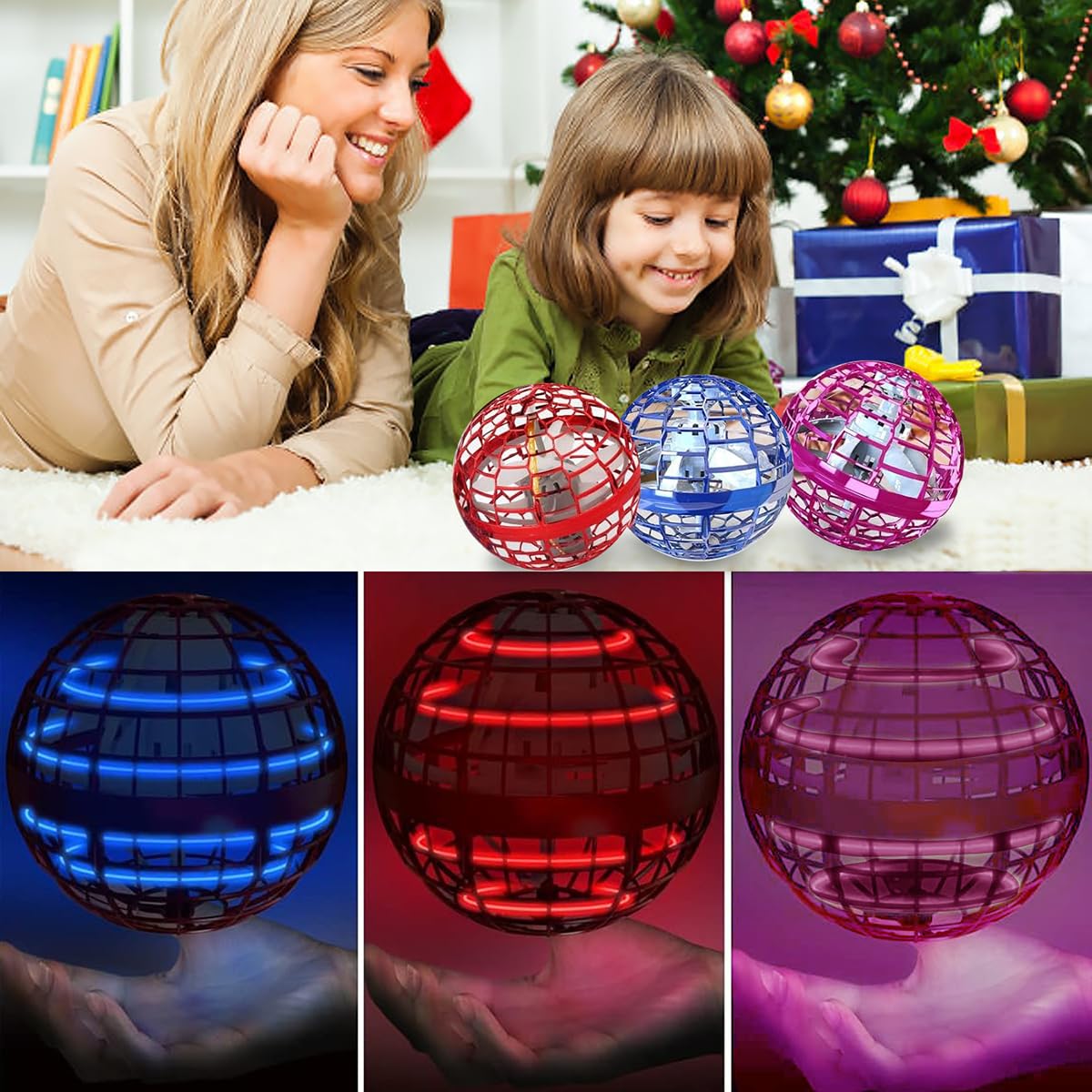 Taikcsut 2025 Upgraded Flying Orb Ball Toy, Hover Boomerang Ball Spinner Mini Drone - Magic Floating Galactic Fly Spinning Orb, for for Boys Girls and 6-12 Age Kids
