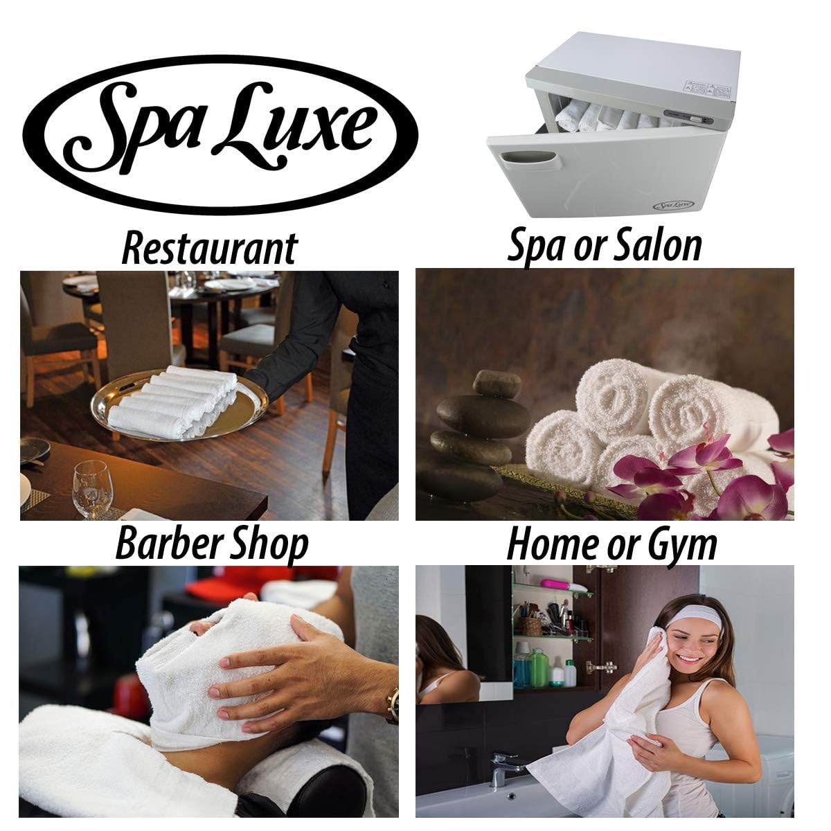 Spa Luxe - Hot Towel Warmer Cabinet - Professional Esthetician Spa and Facial Steamer for Salon Equipment and Barber Shop - Towel Heating Machine - Freestanding, SL18 - Gray