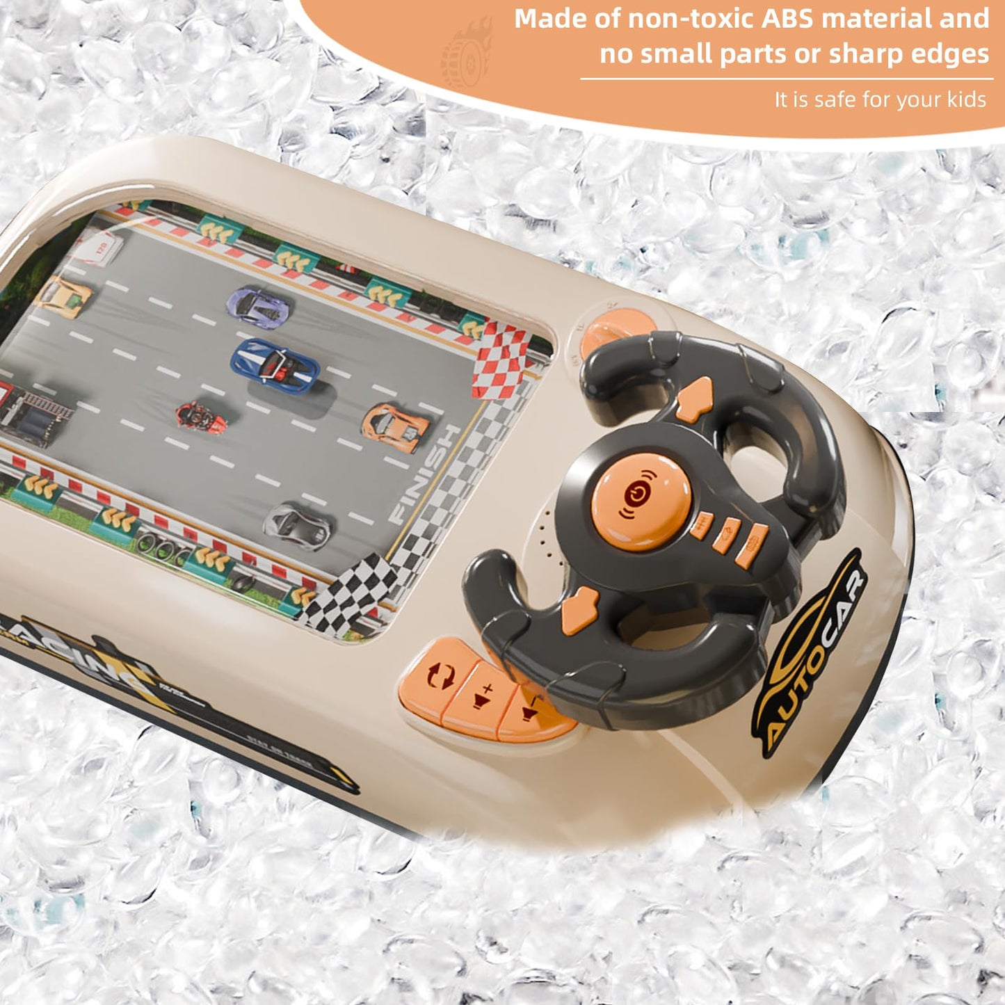Musical Steering Wheel Racing Car Toy,Racing Adventure Car Steering Wheel for Kids, Toddler Driving Simulator with Lights & Sounds - Educational Race Car Game for Boys & Girls - Birthday Gift