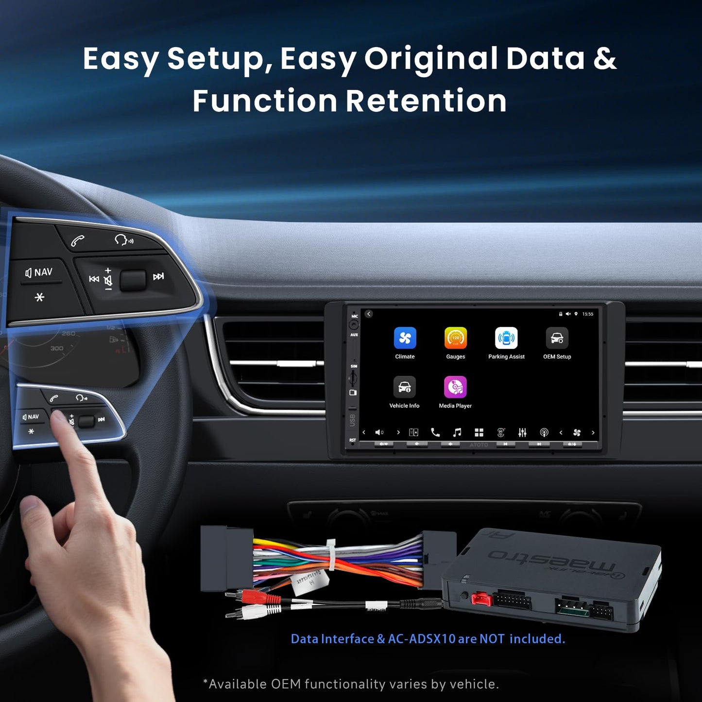 ATOTOZONE X10 7" Double-DIN Android Car Stereo, 8G+128G in-Dash Nav, Backup Cam w Recording, AI Agent & AI Vision, Re-Mote LiveView, 4G LTE, 7.1.2-Ch Audio, HDMI in, Wireless CarPlay/Android Auto