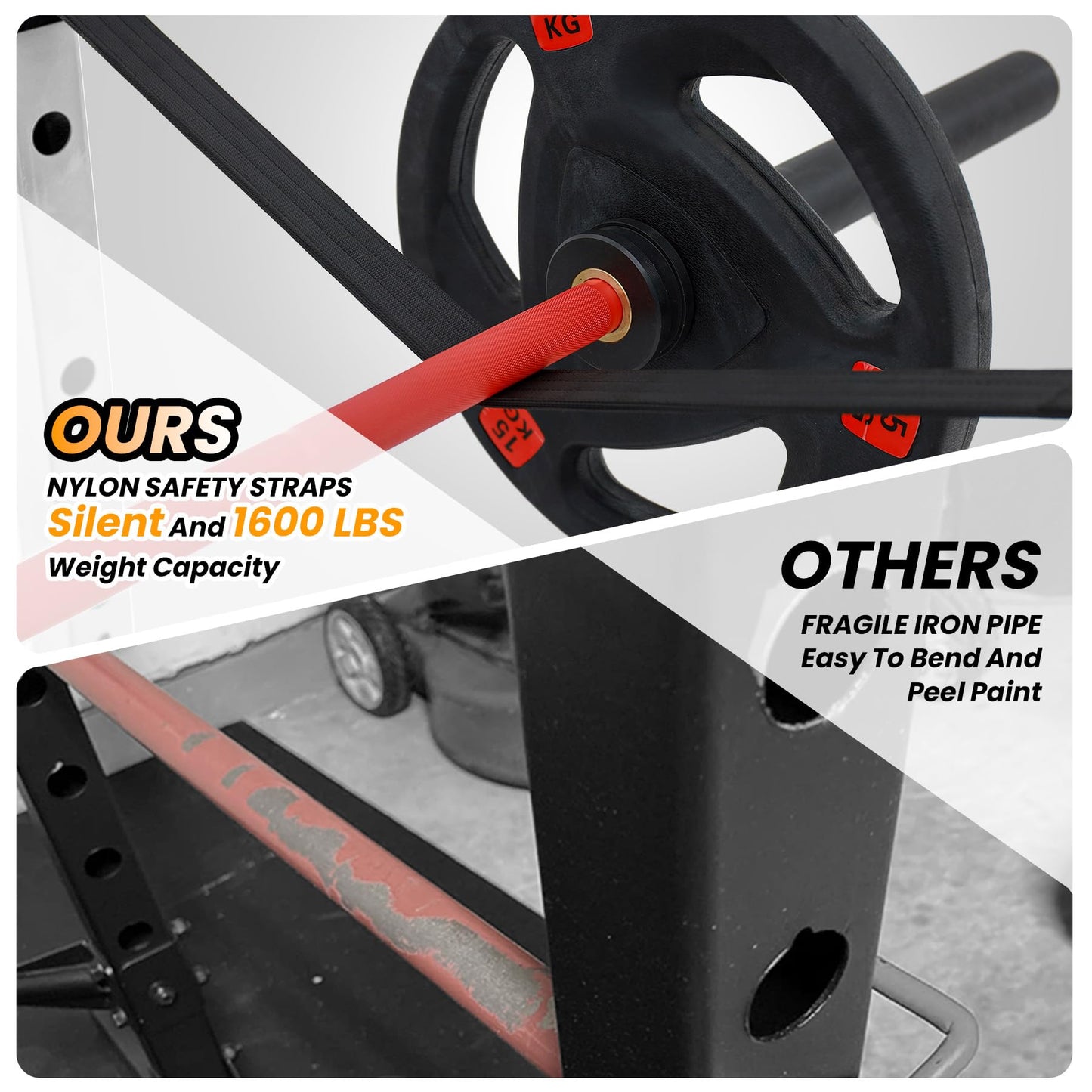 GarveeLife Power Cage, Multi-Function Power Rack with LAT Pulldown, 1600 LBS Weight Capacity Fitness Squat Rack with Cable Pulley System and j-Hooks, Dip Bars and Landmine Attachment for Home Gym