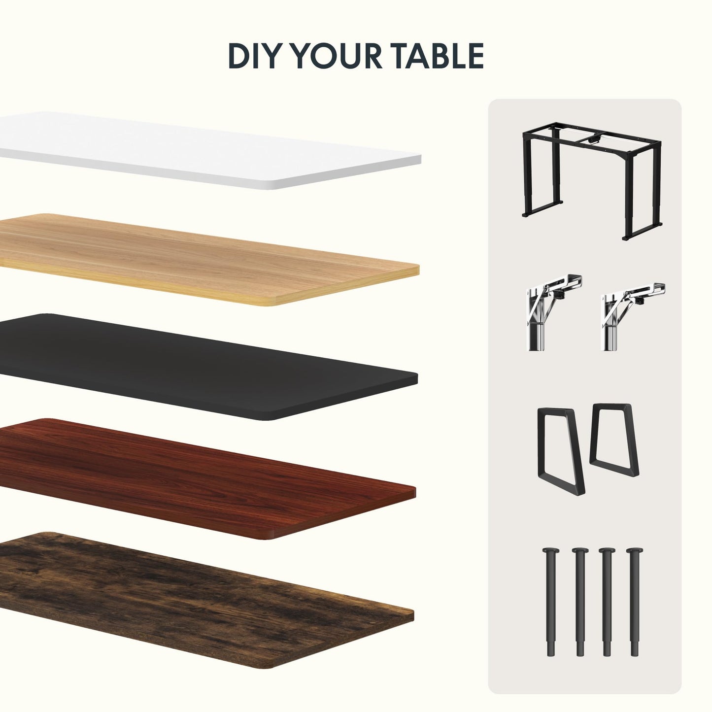 FLEXISPOT Whole Piece 55"x28" Desktop 1" Thickness Height Adjustable Desk Rectangular Tabletop Maple Board (55INCH Maple Top)