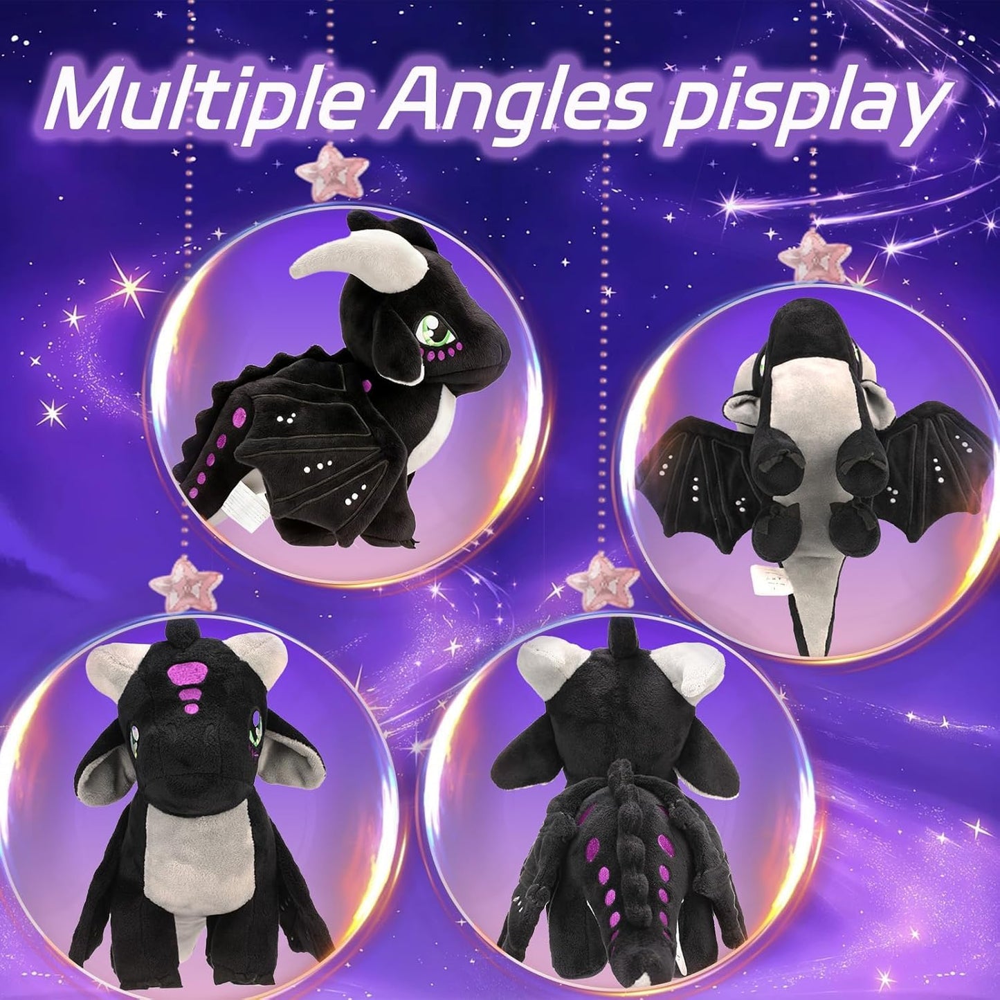 Mejglrc Wings Dragon Plush - Wings Dragon Plush Pillow Toy - Kawaii Pterosaur Plushie - Soft Flying Dragon Hugging Pillow for Kids Boys Girls (Silkwing)