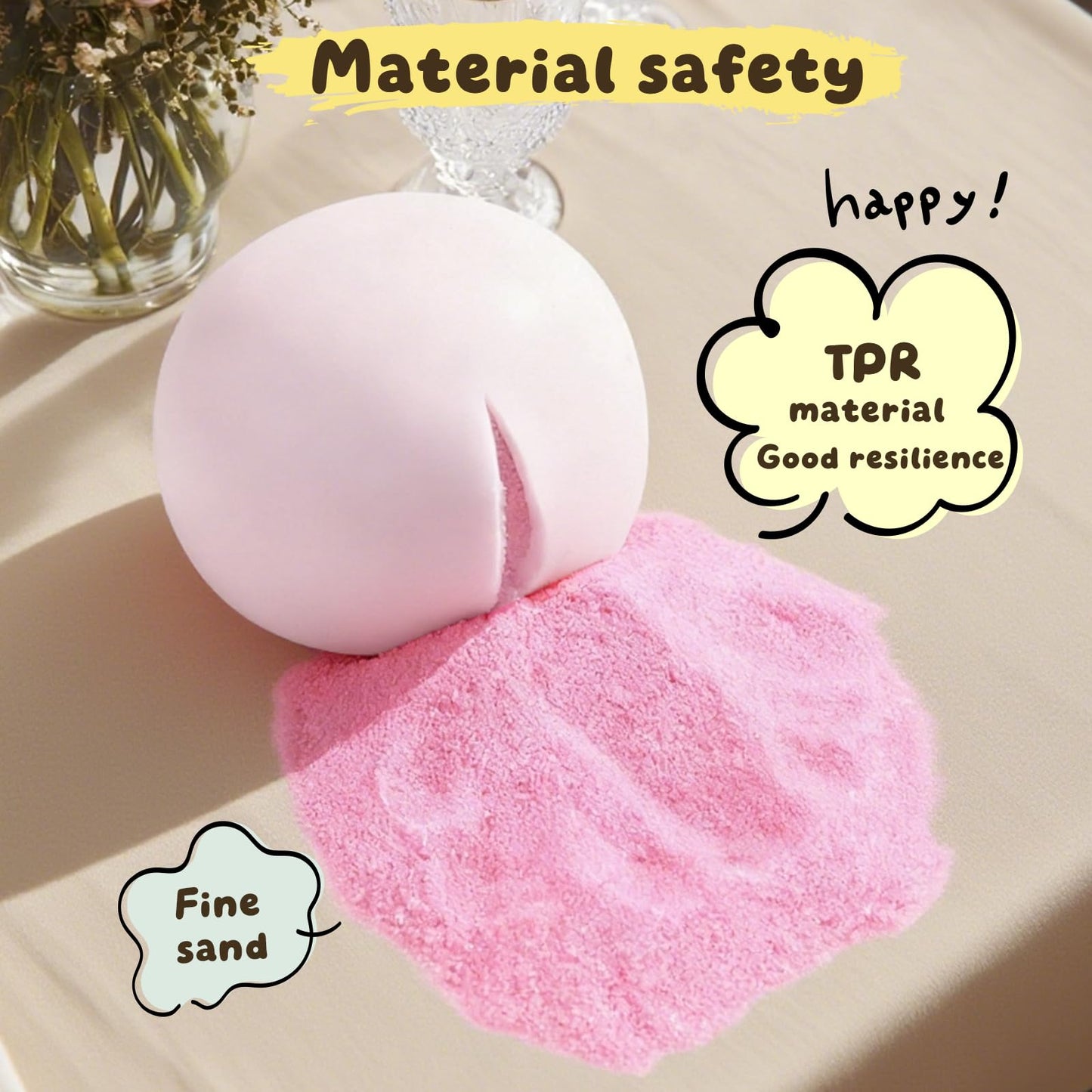 4 PCS Fidget Squishy Toys, Portable Squeeze Vacuum Stress Shapeable Ball Toys, Sensory Focus Toys for Girls Boys Kids Adults Festival Gift Classroom Prize Supplies Goodie Bag Stuffers (Machi)
