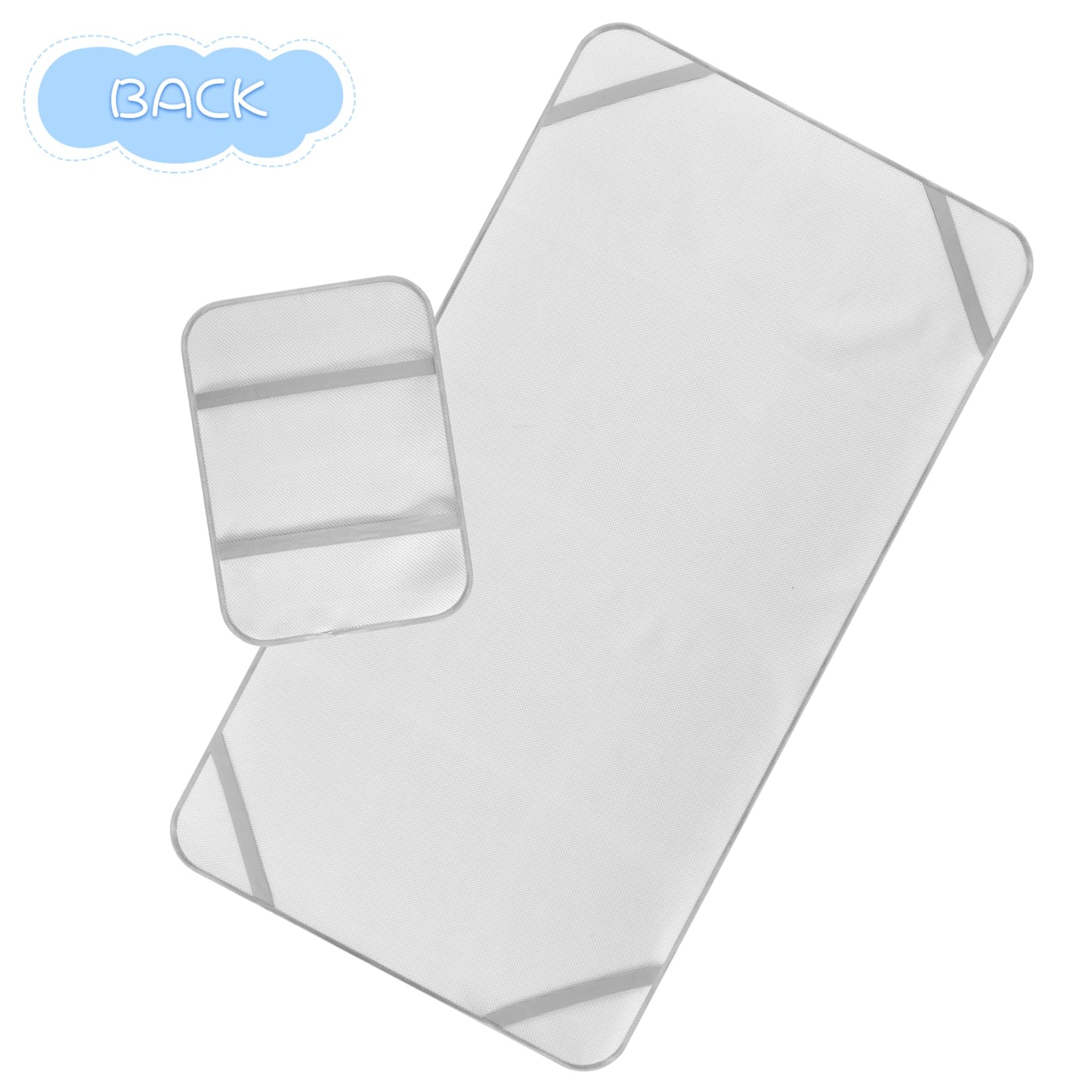 Burbuja Baby Cooling Mat Baby Elephant Bed Pad Ice Silk Cool Mat for Crib Mattress, Sleeping Pad with Pillowcase for Girl Boy, 28x52 in