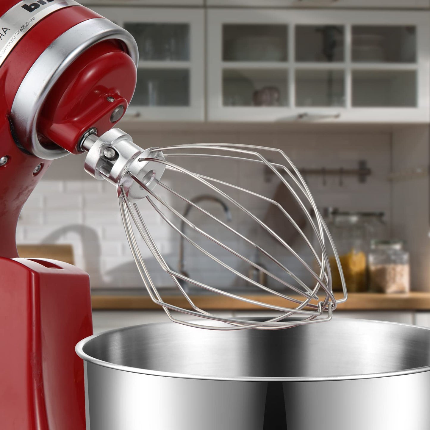 LETOMS Wire Whip for Kitchenaid Stand Mixer 5QT Lift and 6QT, Whisk Attachment for KitchenAid, Stainless Steel Egg Cream Stirrer