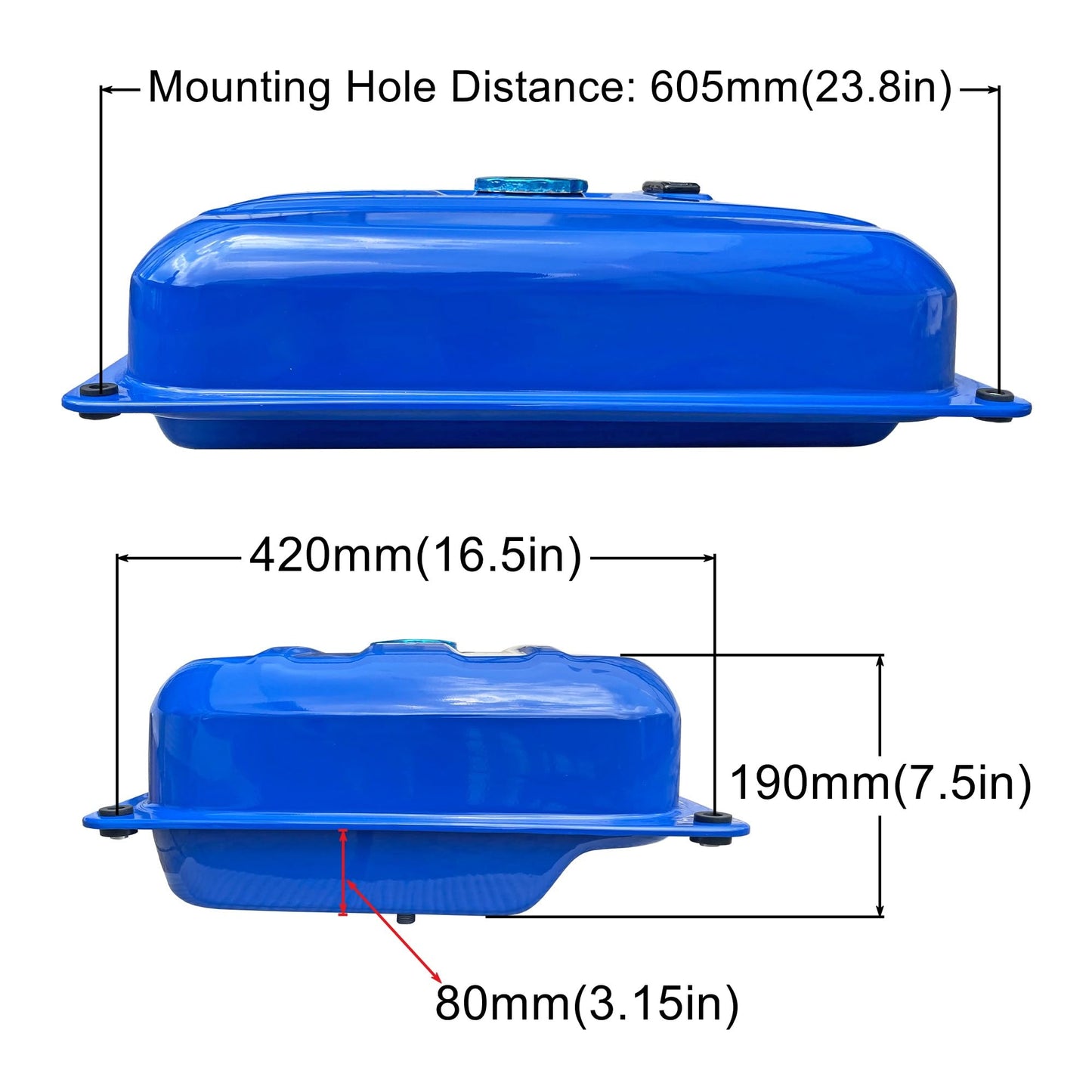 YGQ Universal Generator Gas Fuel Tank for Honda Clone 338cc 389cc 420cc 439cc 459cc 11hp 13hp 15hp 5500 6250 6500 6875 7500 7800 8750 8000 9000 7000 7500 9200 Watt Generator
