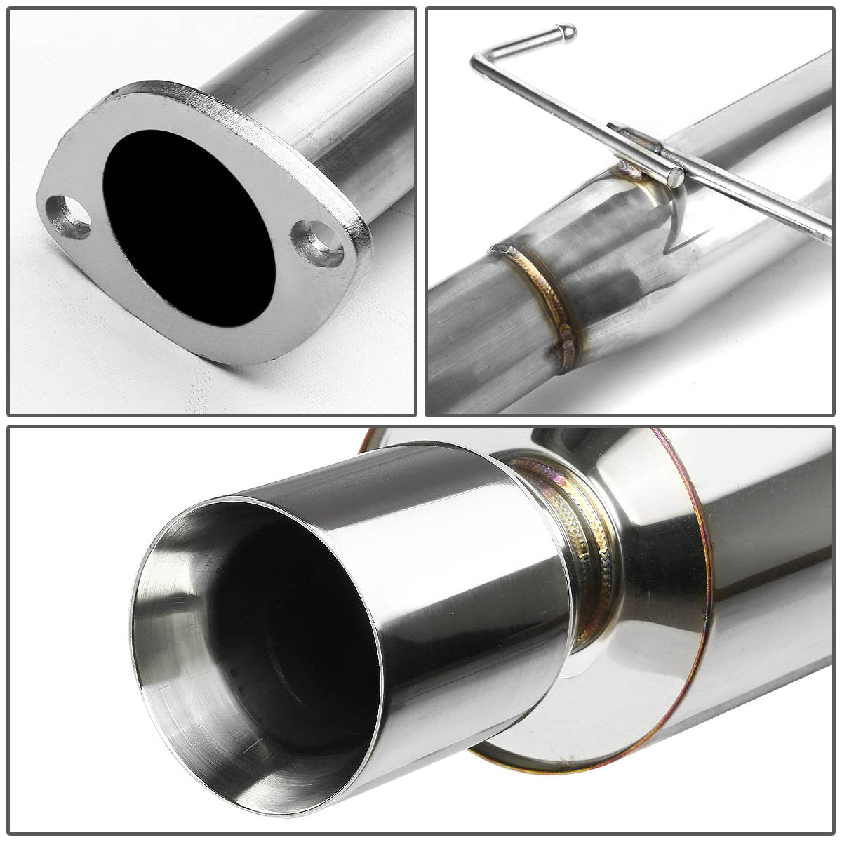 DNA MOTORING CBE-STC04-T2-NRT Stainless Steel Cat Back Exhaust System [Compatible with 04-10 Scion tC Coupe 2.4L]