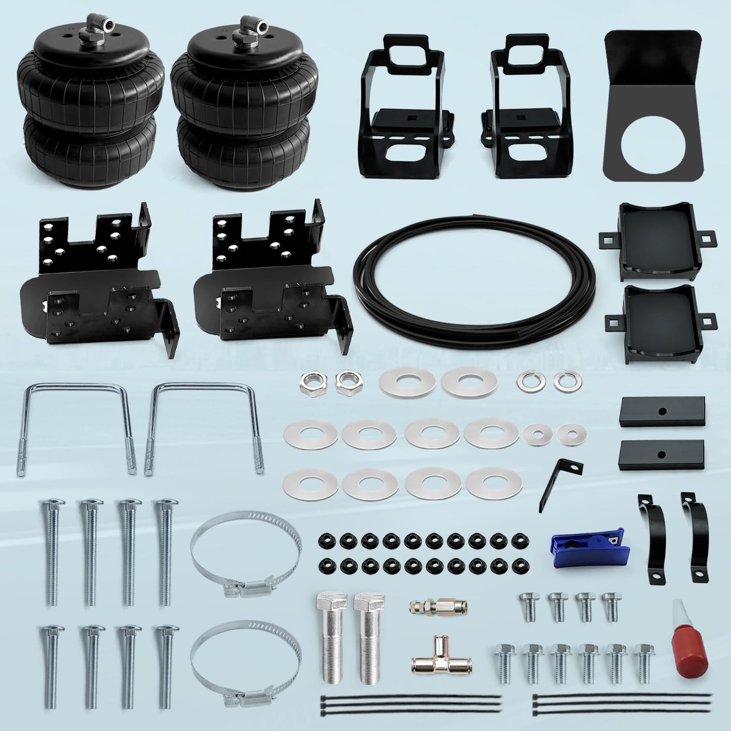 FLOVENTIS 2PCS Air Spring Bags Suspension Kit for 1999-2004 Ford F-250 and F-250 Super Duty Pickups 3/4 ton with 8 Lugs Trucks Rear Helper Bag Spring Towing 5000 lbs (7X1244)