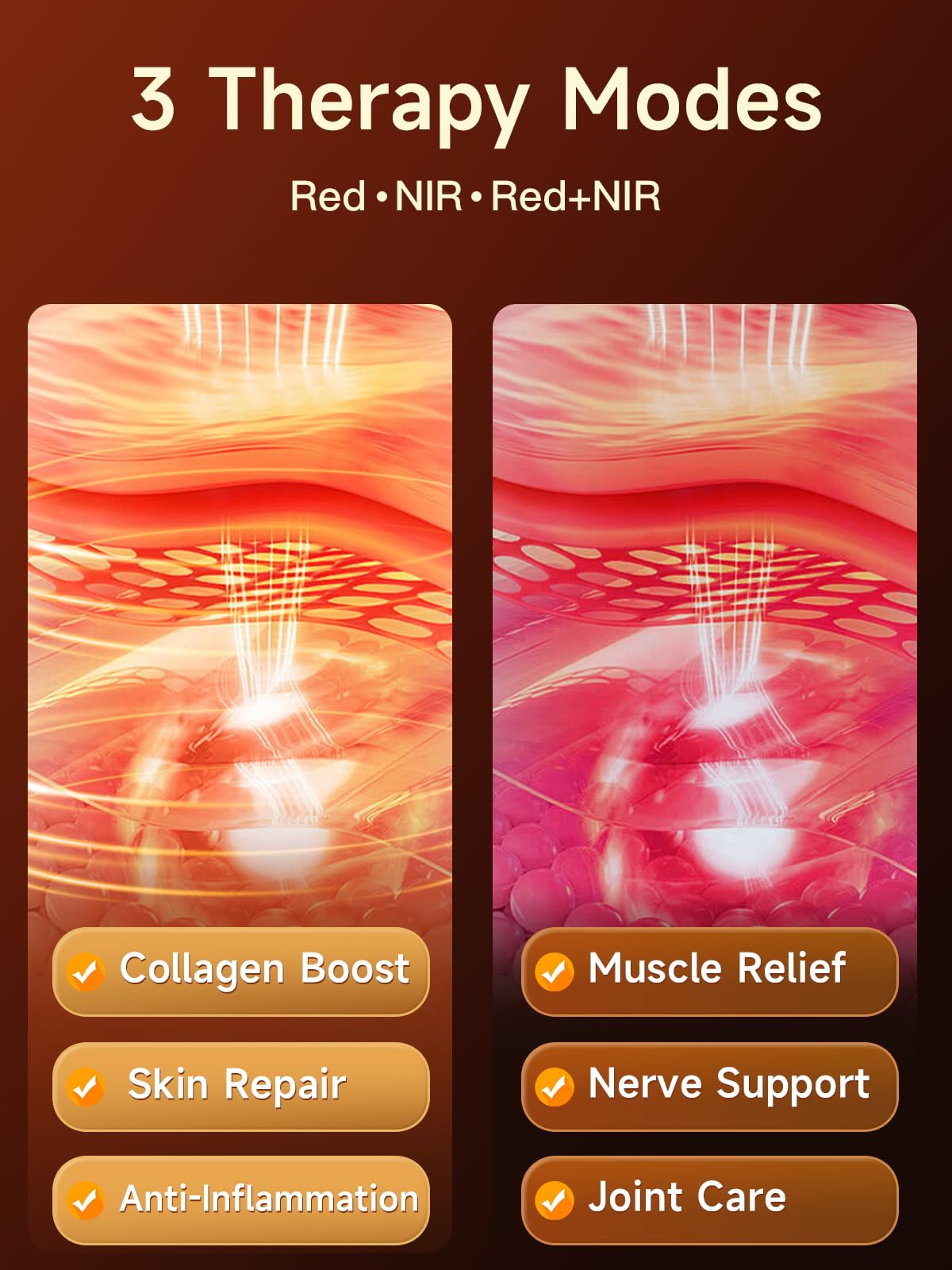 Omilora Red Light Therapy – 6 Wavelengths (600-850nm) Full Body Red Light Therapy, Touch Control & HD Display, 70 LEDs Ideal for Body, Face, Pain Relief, Anti-Aging & Recovery, 350W Black
