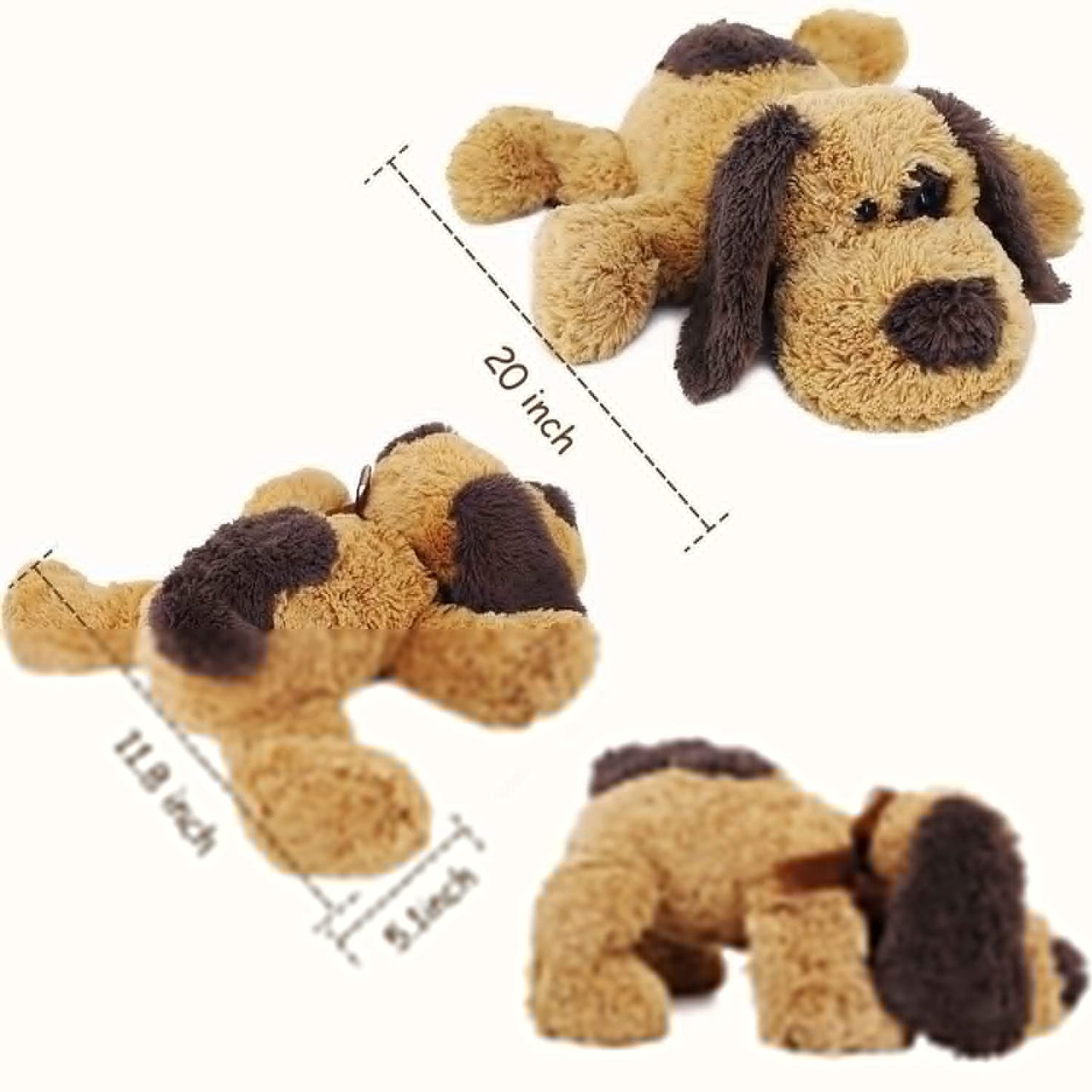 WEIGEDU Stuffed Dog, Puppy Dogs Stuffed Animals Plush Toys for Girls Boys and Adults Animal Gifts Kids Zoo Nursery Décor Newborn