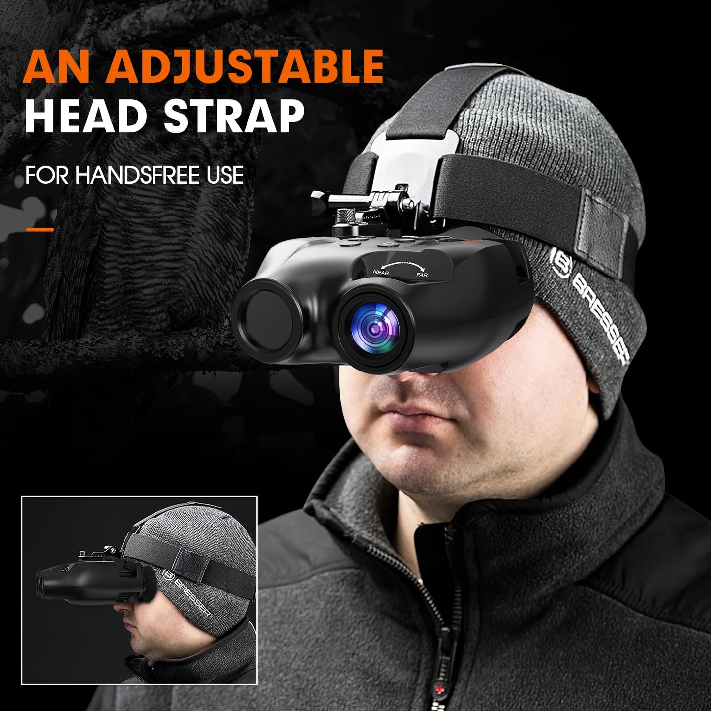 Night Vision Goggles, 984ft Digital Infrared Night Vision Binoculars with Camera, Head or Helmet Mounted, Tech Gifts for Men, NVG Goggles for Camping Hunting & Security