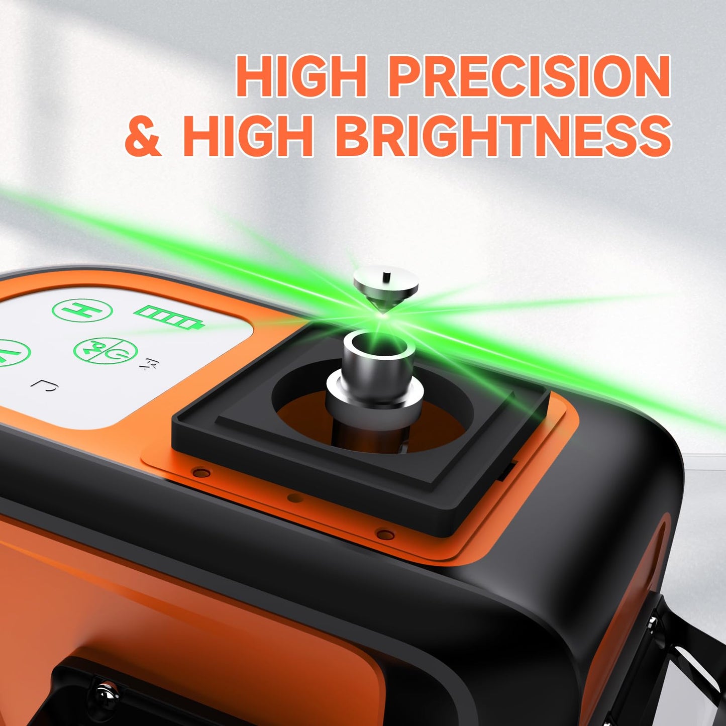 DOVOH 4D Laser Level 360 Self Leveling : High Accuracy Green Beam Rechargeable 4x360 Floor Laser Levels for Construction Tiling Ceiling Framing, Class Ⅱ, P4-360G