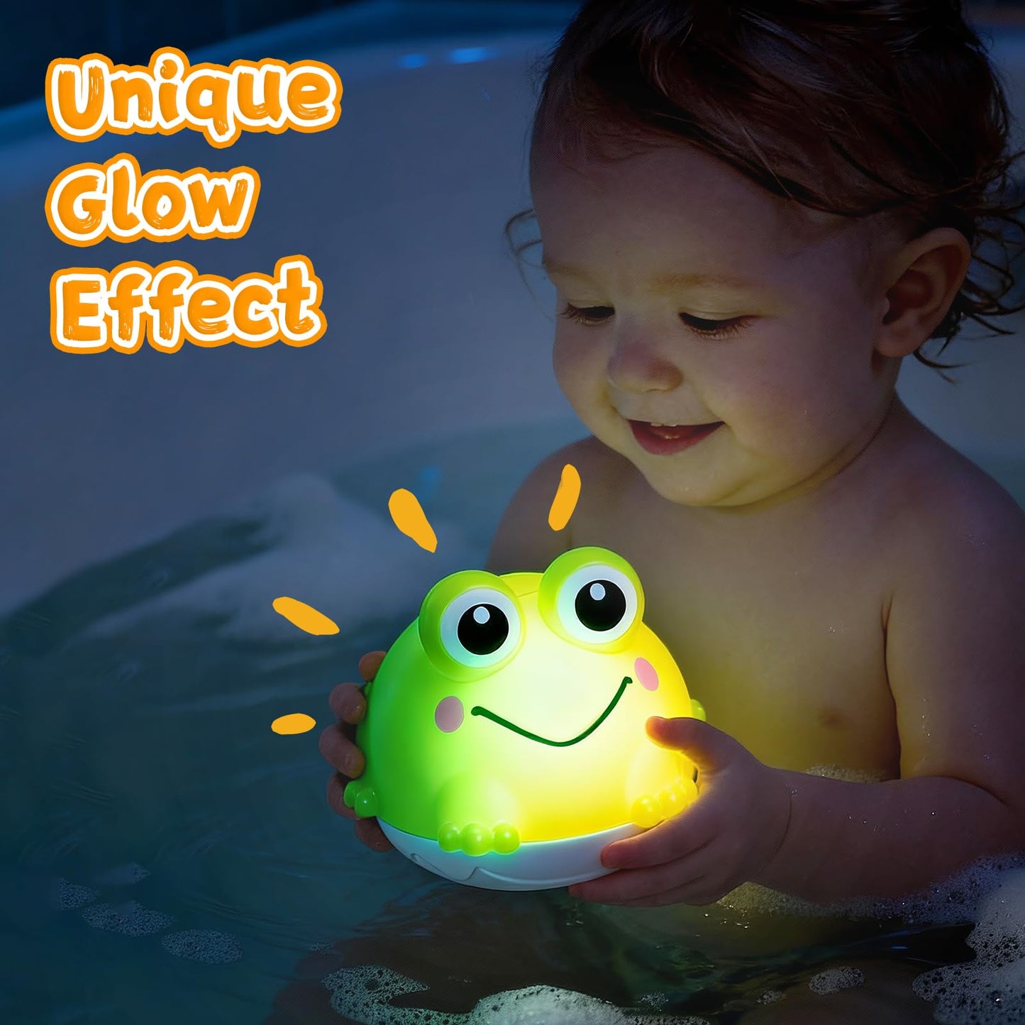 Light Up Bath Toys, Toddler Bath Toys for Kids Ages 1-3, Christmas Stocking Stuffers for Babies 6-12-18 Months, Bath Toy Sprinkler Toddler Birthday Bathtub Water Toy for 1 2 3 Year Boy Girl Gifts