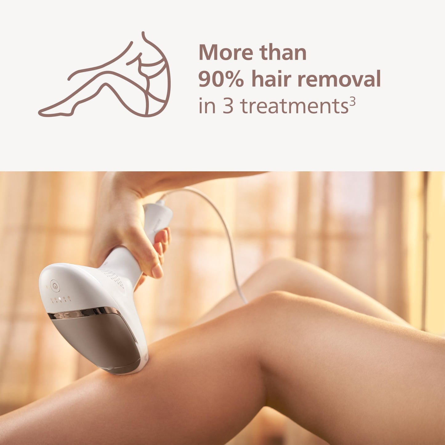 Philips Lumea 9000 Series IPL Hair Removal Device, Visible Permanent Laser Hair Reduction Done at Home, for Women & Men, SenseIQ Technology, 4 Attachments for Body, Face, Bikini & Underarms, BRI984/03